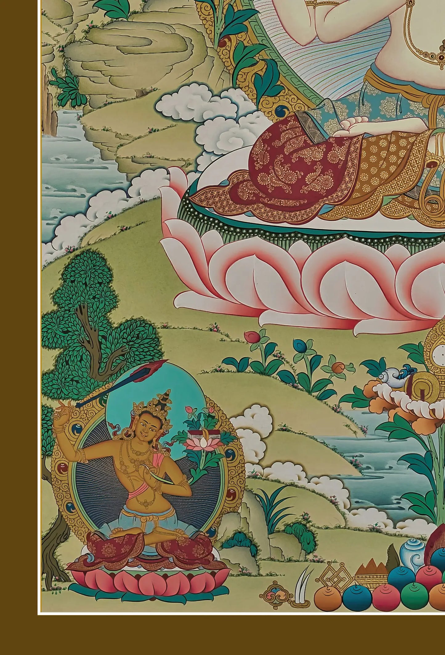 Chenrezig, Amitabha, Green Tara and Other Deities