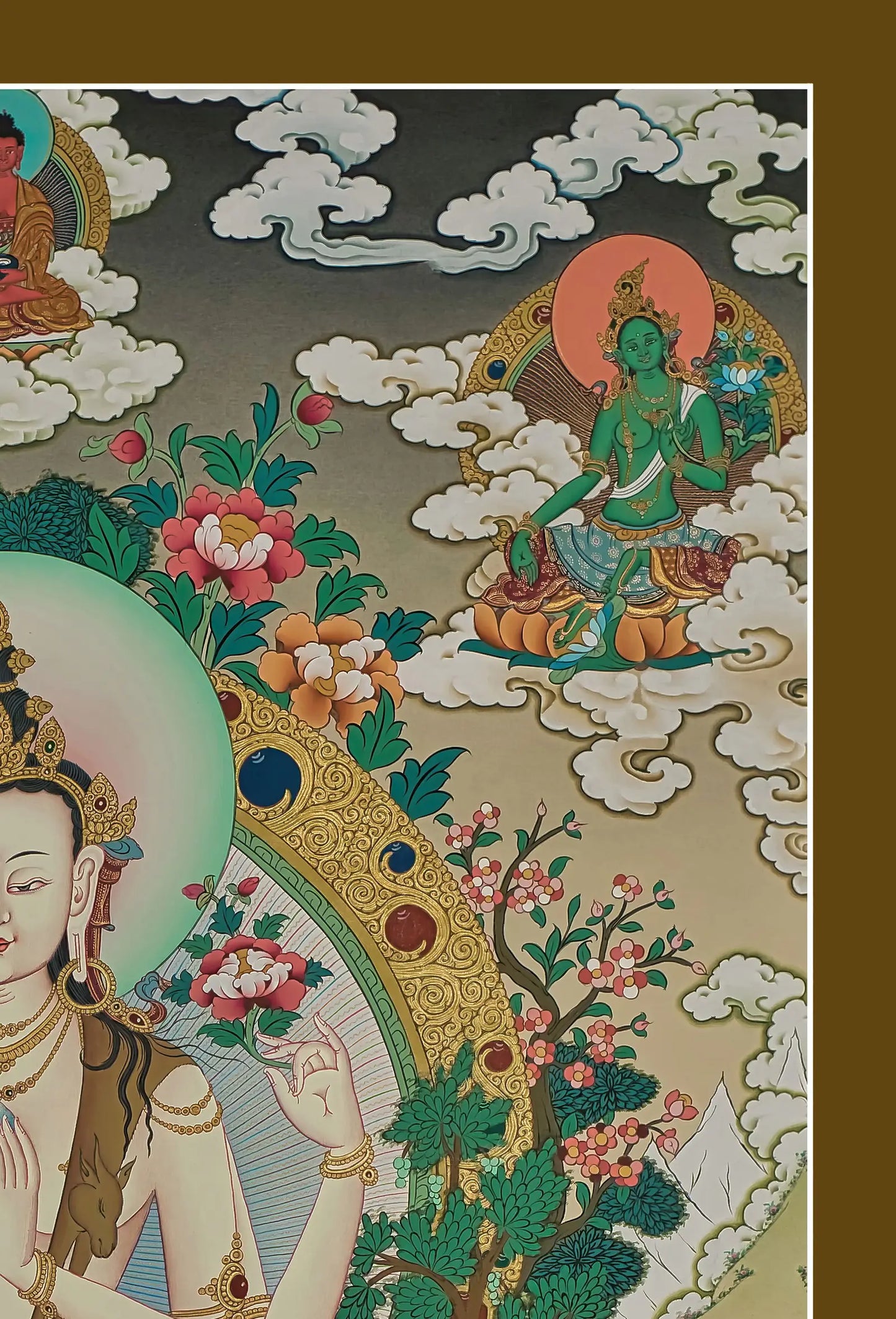 Chenrezig, Amitabha, Green Tara and Other Deities
