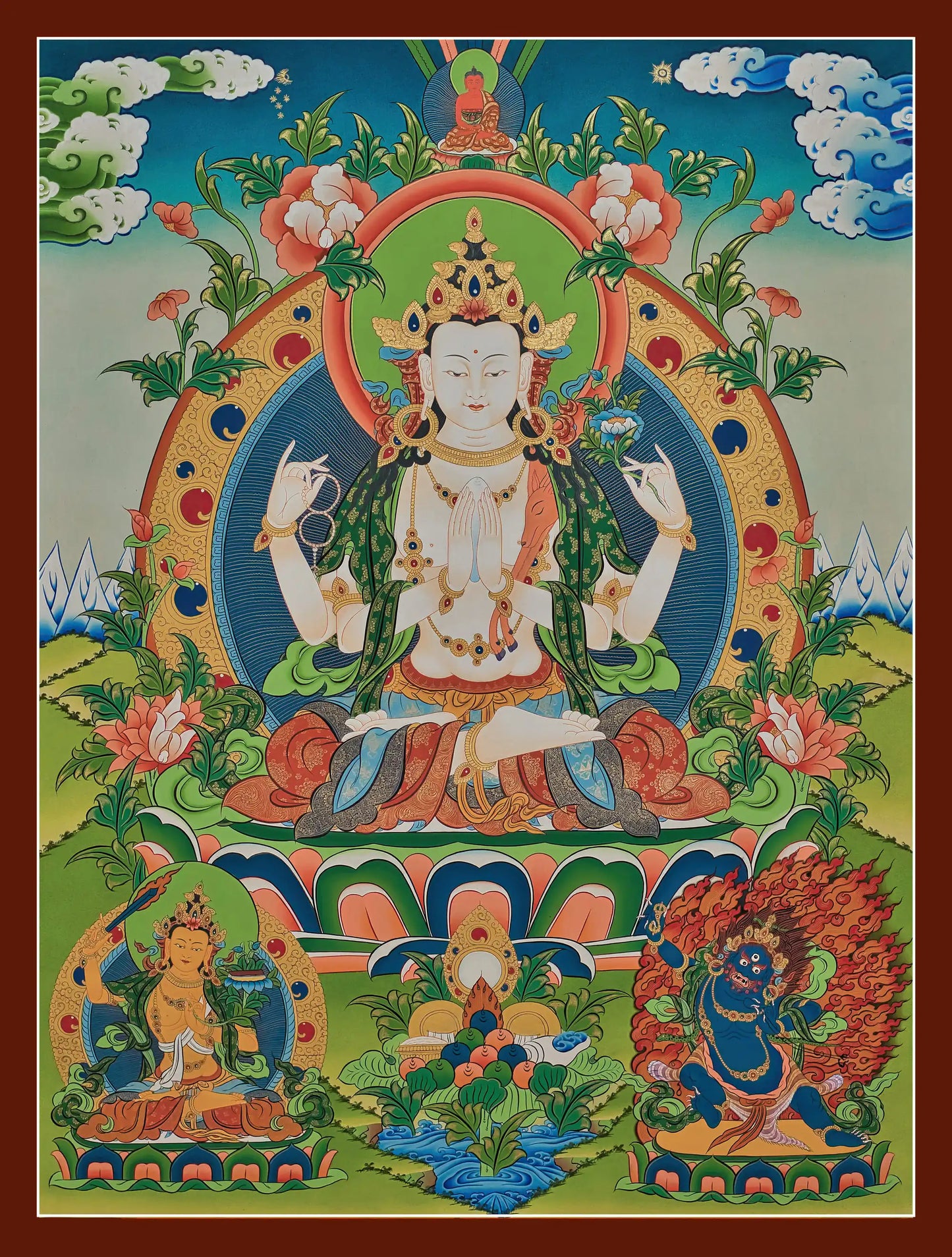 Thangka Chenrezig Bodhisattva