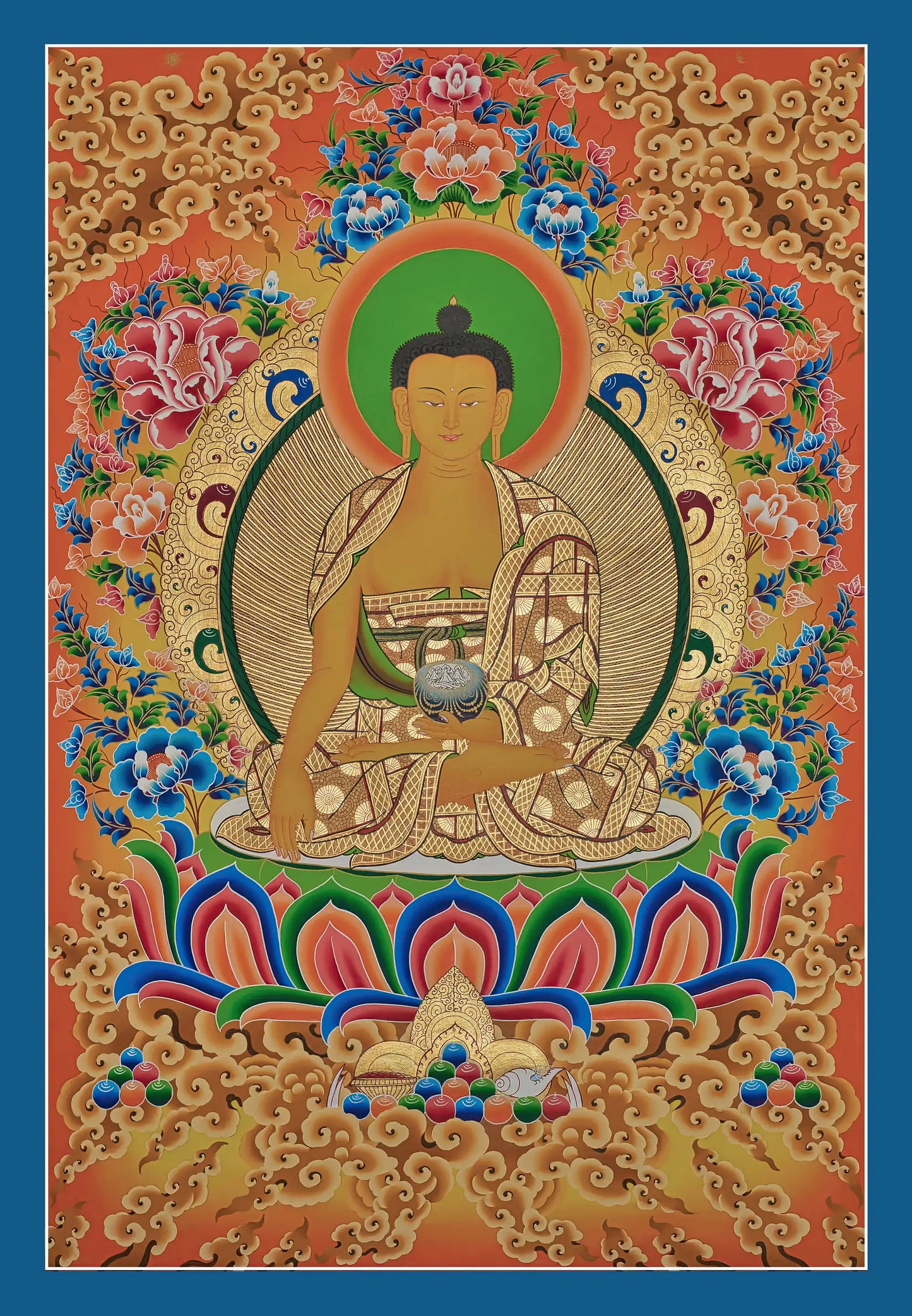 Shakyamuni Buddha Thangka (Peaceful Presence)