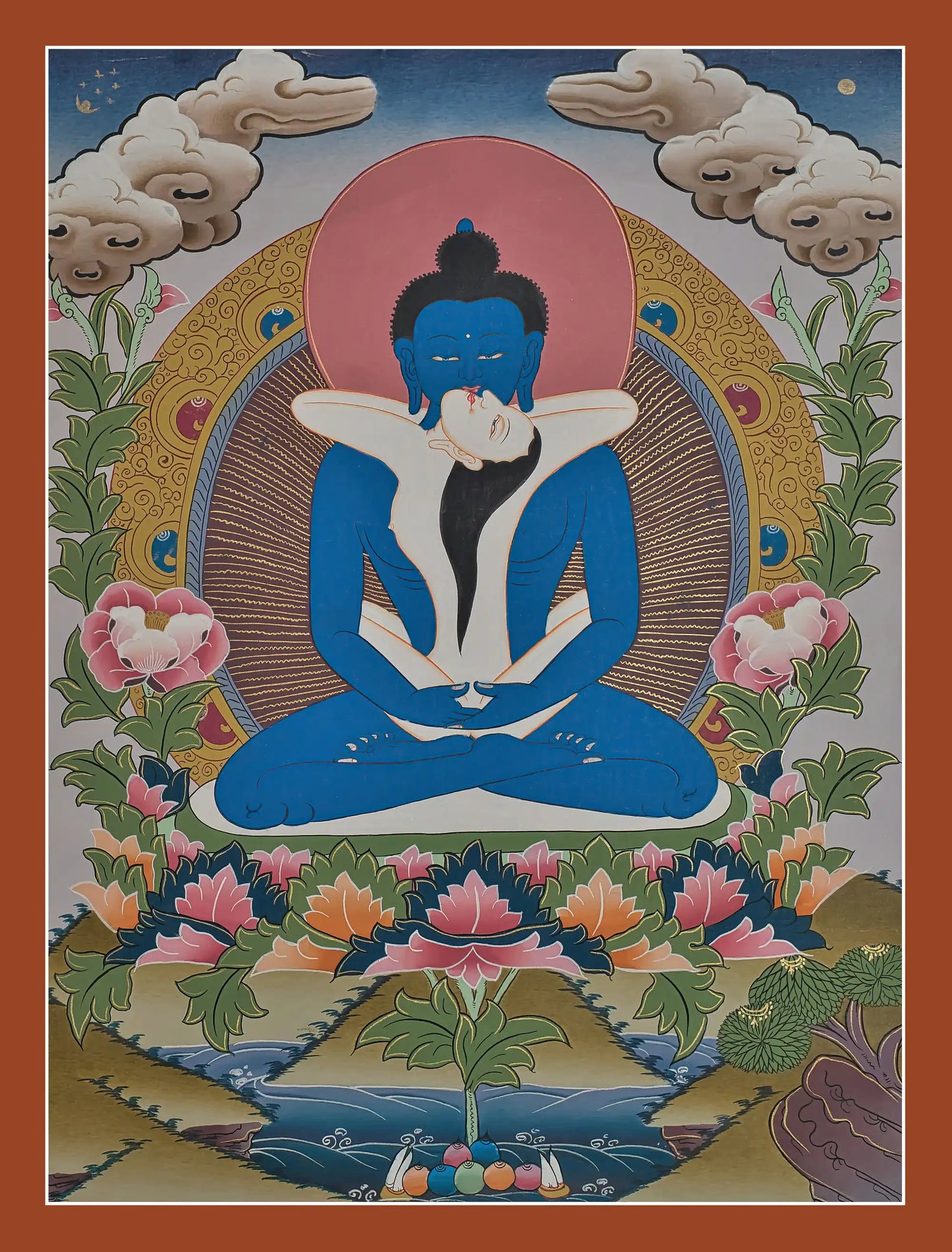 Samantabhadra Thangka - (16" * 22")