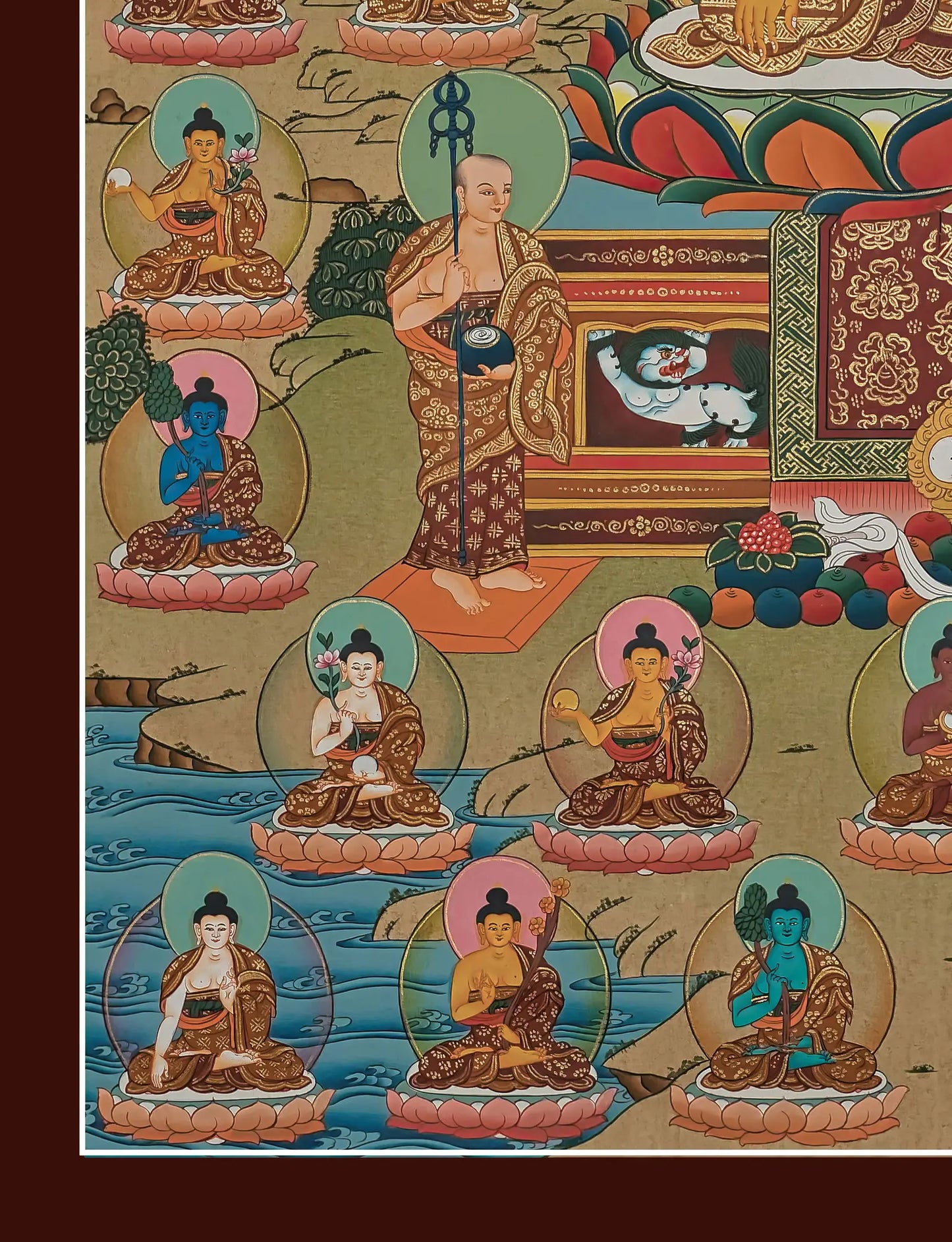 Thirty Five Buddhas Thanka Painting