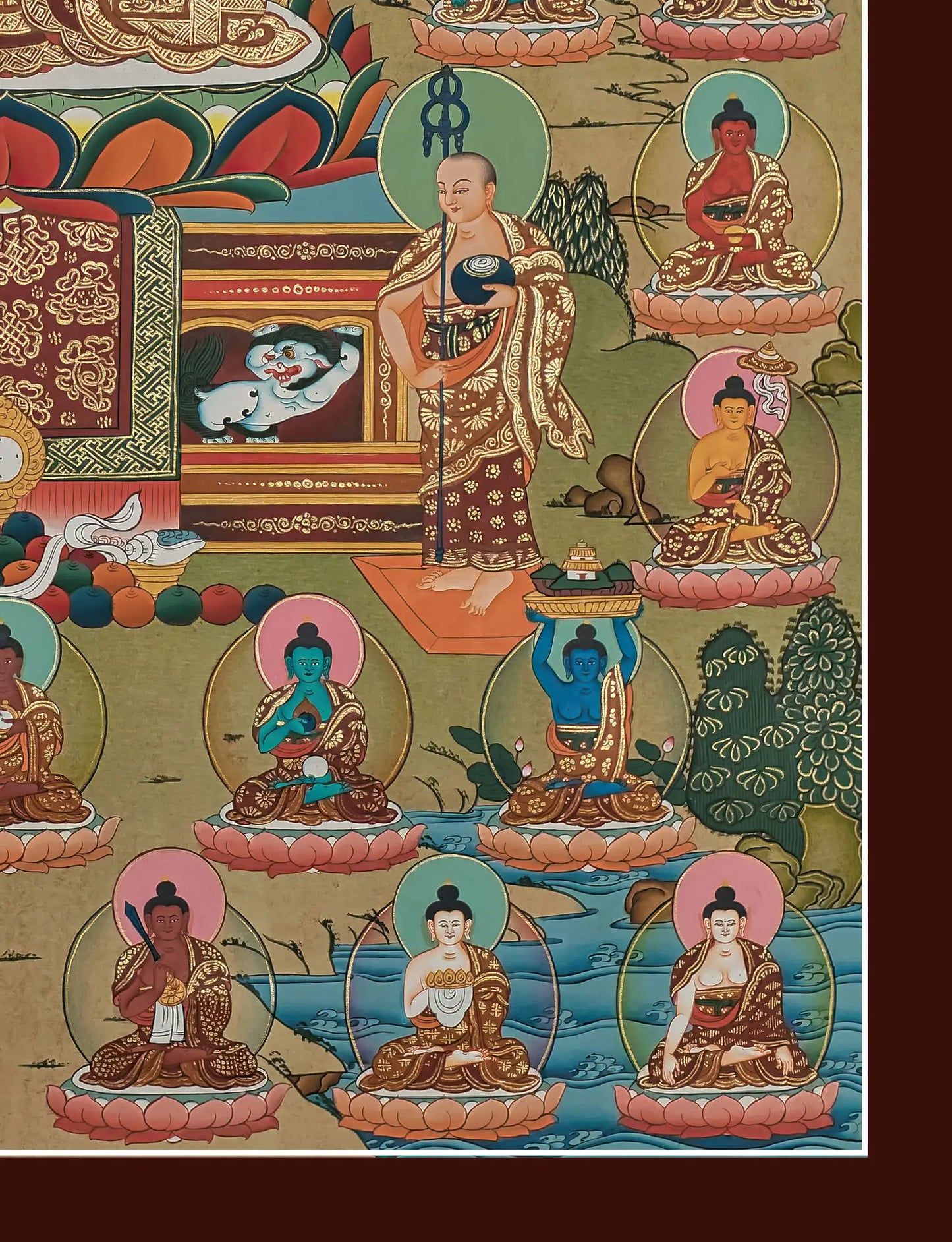 Thirty Five Buddhas Thanka Painting