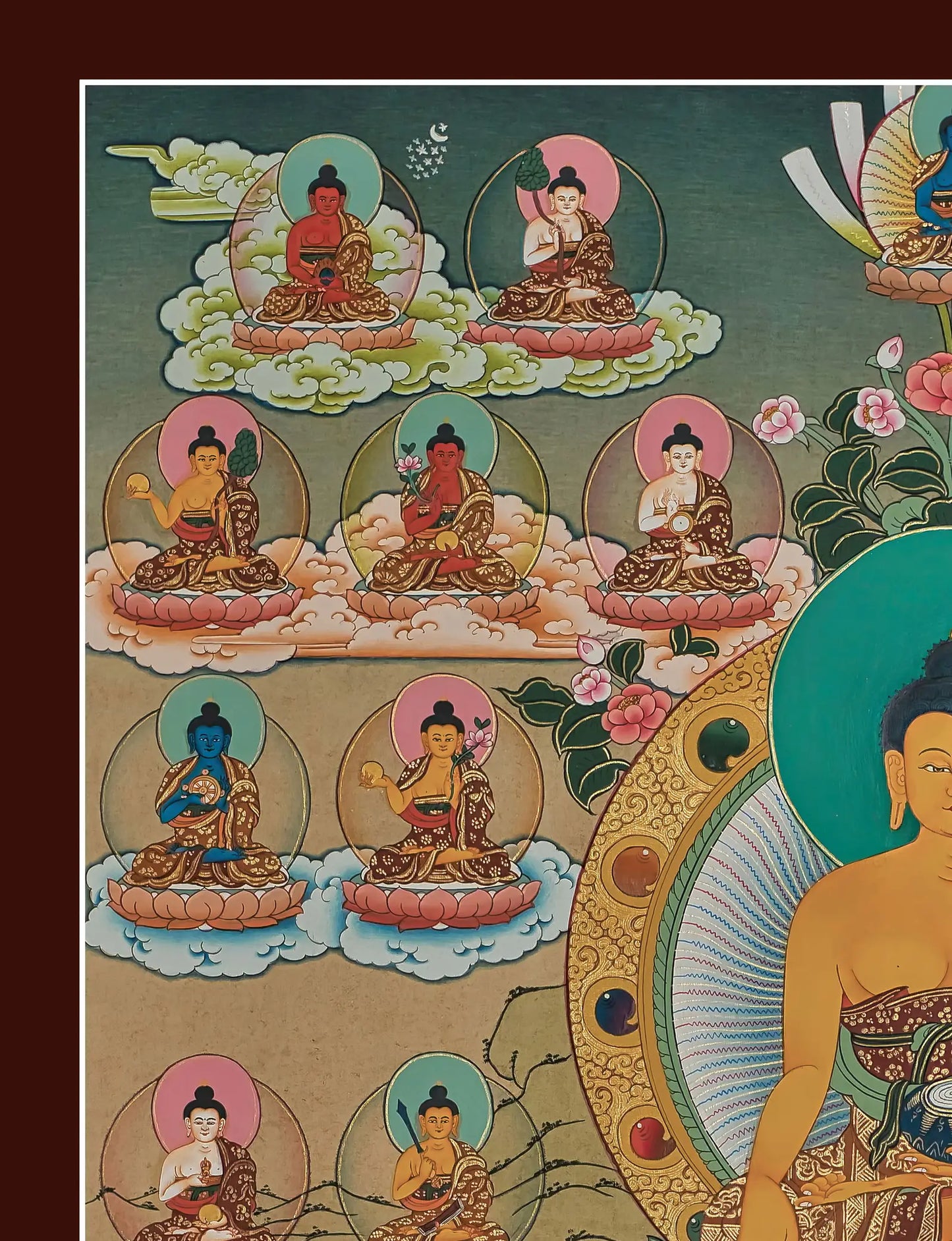 Thirty Five Buddhas Thanka Painting