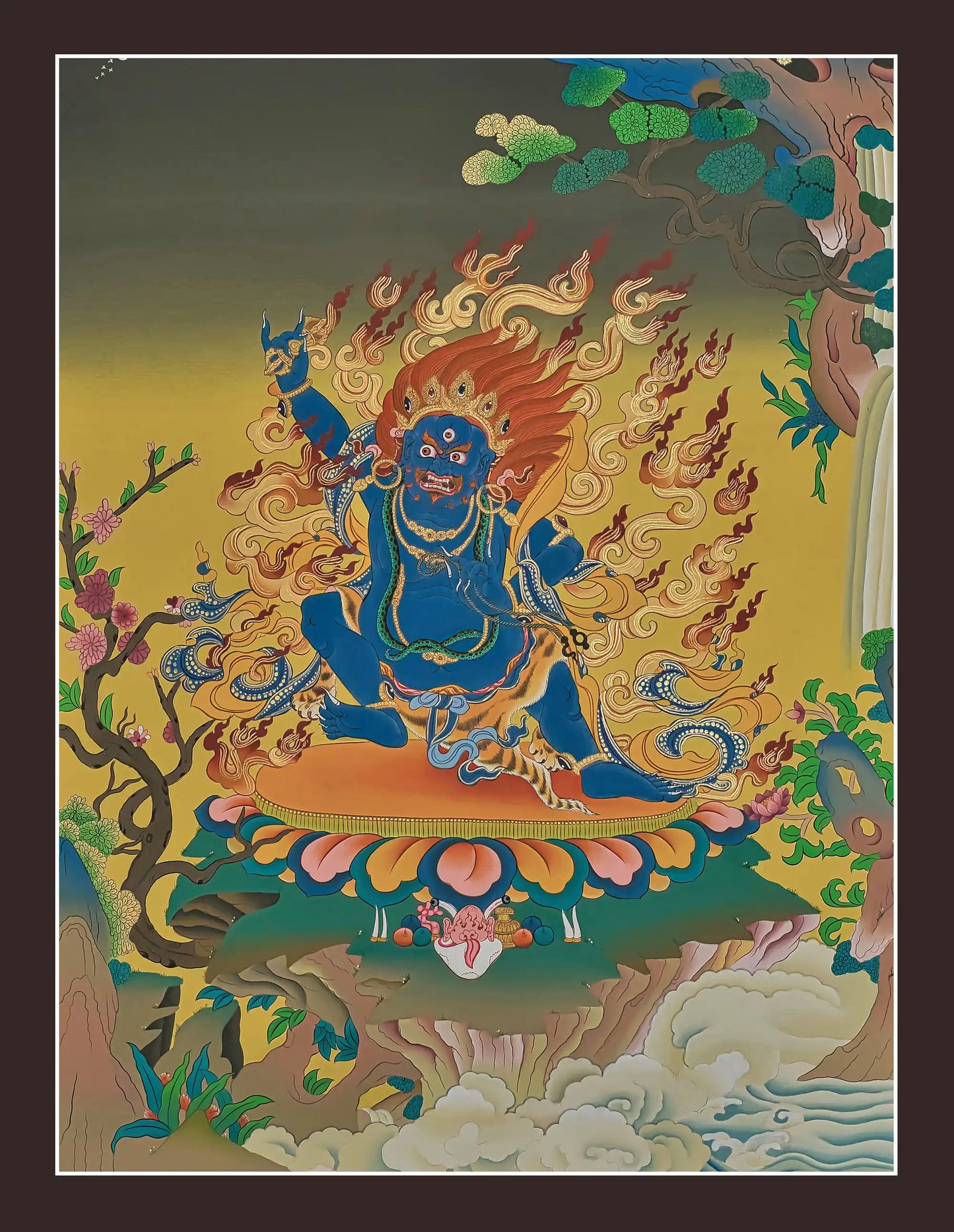 Vajrapani Thangka - (16" * 22")