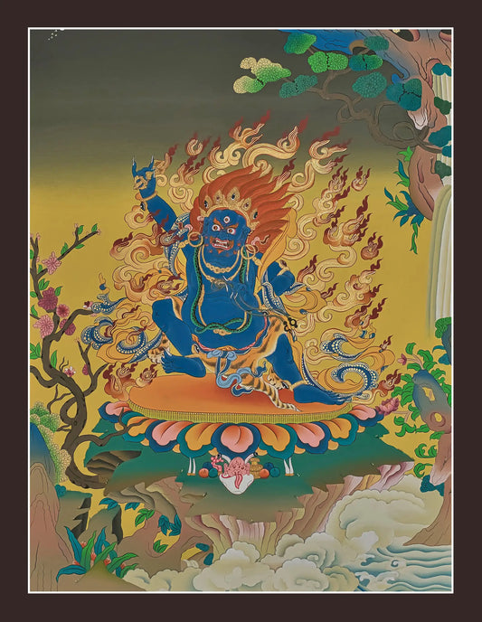 Vajrapani Thangka - (16" * 22")