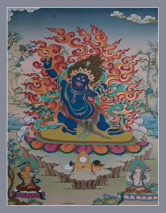Peaceful Vajrapani Deity Thangka
