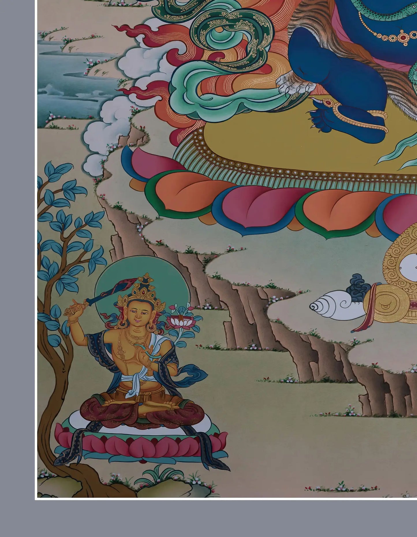 Peaceful Vajrapani Deity Thangka