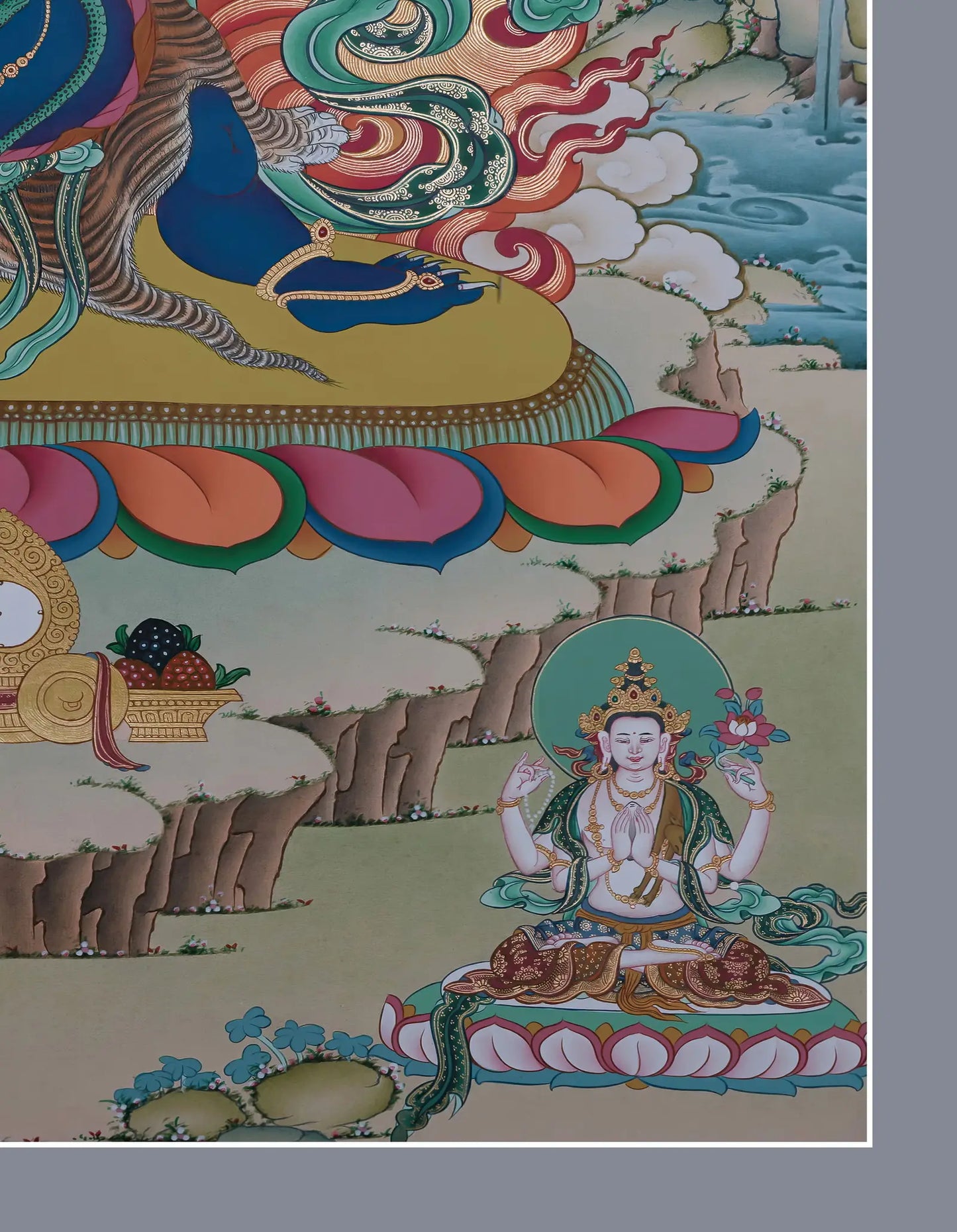 Peaceful Vajrapani Deity Thangka