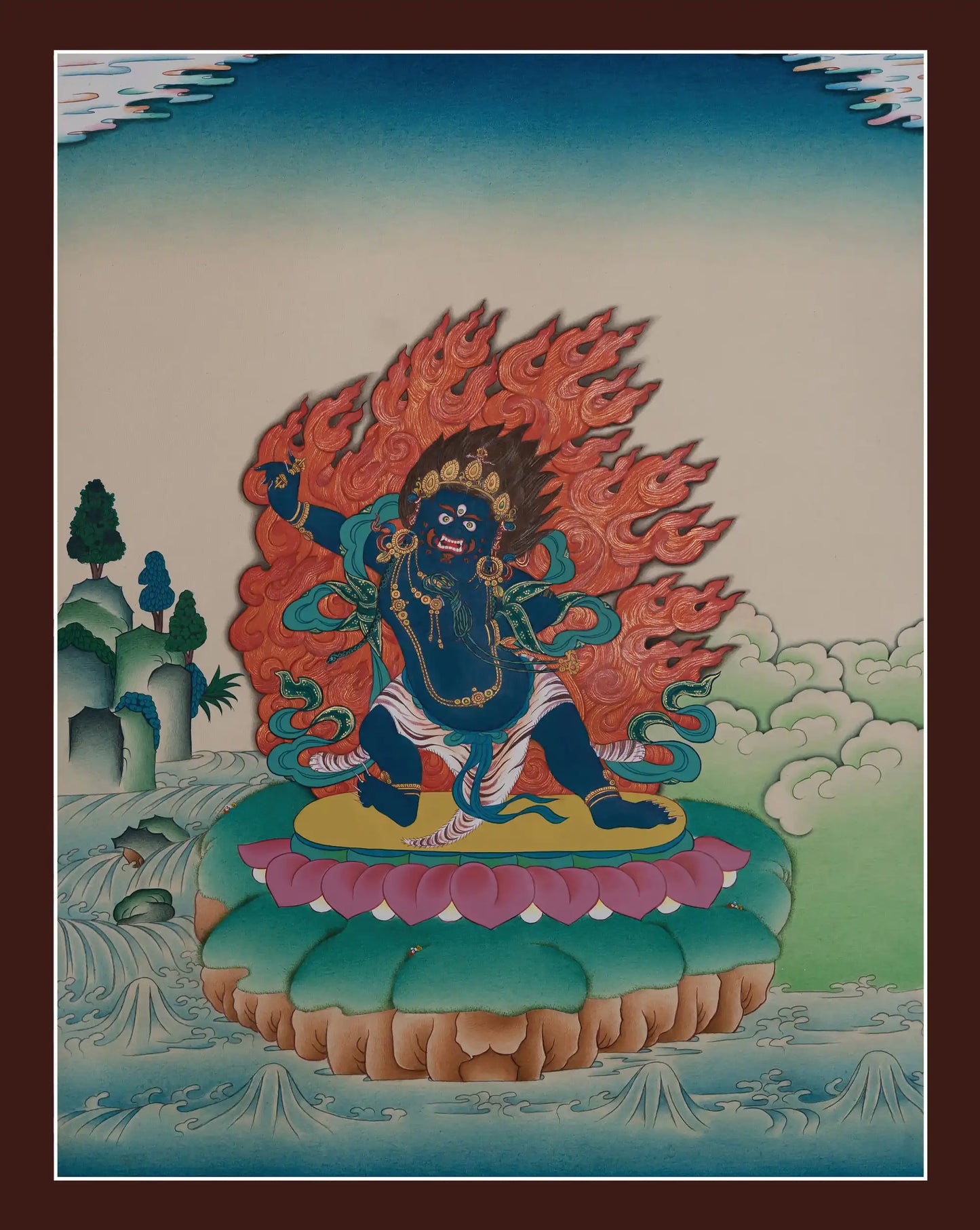 Vajrapani Thangka - (15" * 20")