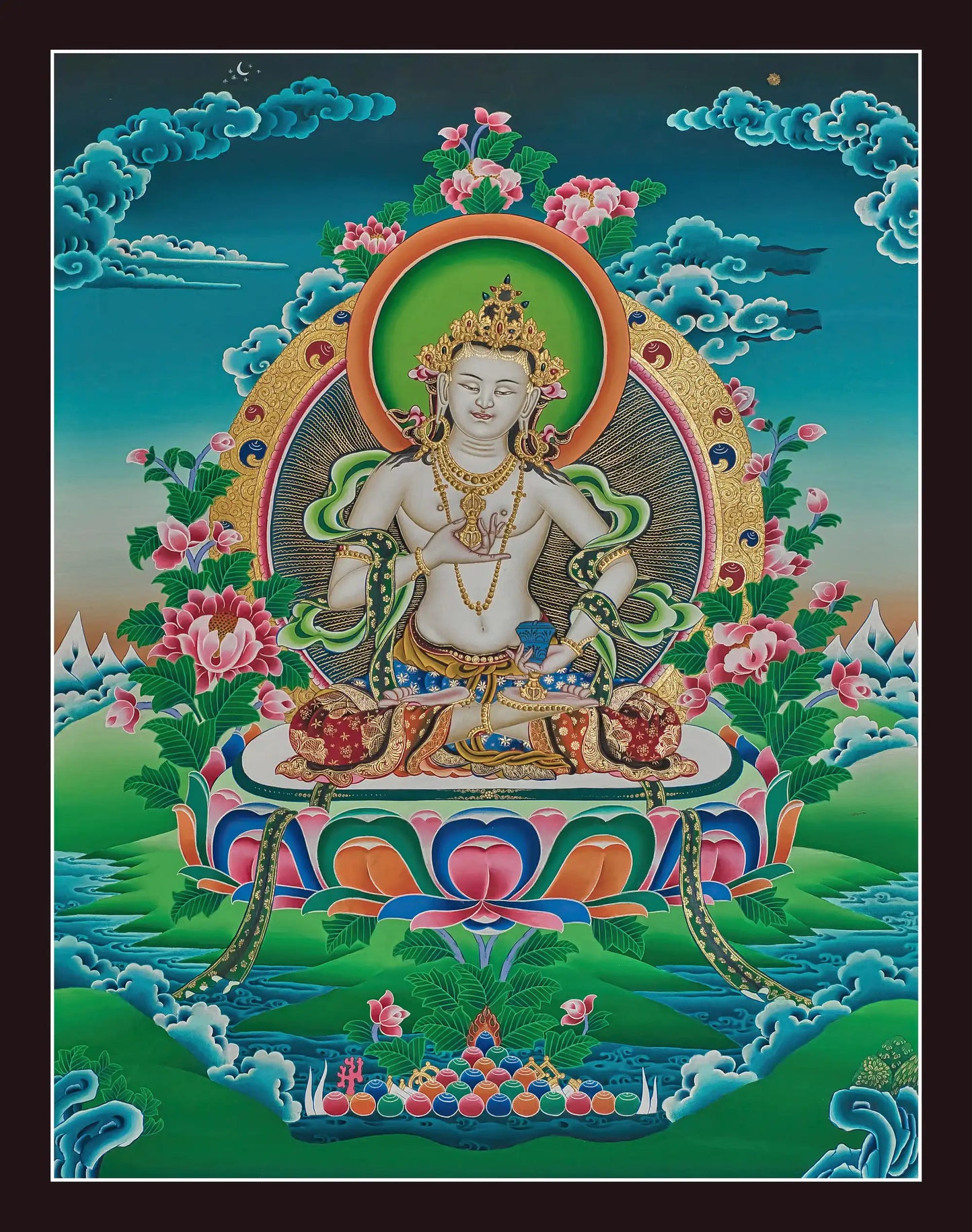 Vajrasattva Thangka - (15" * 24")