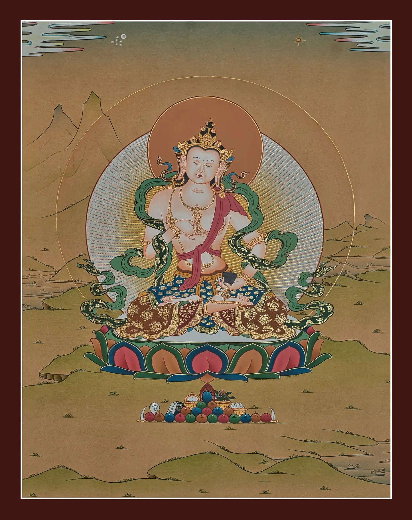 Vajrasattva Thangka - (16" * 22")
