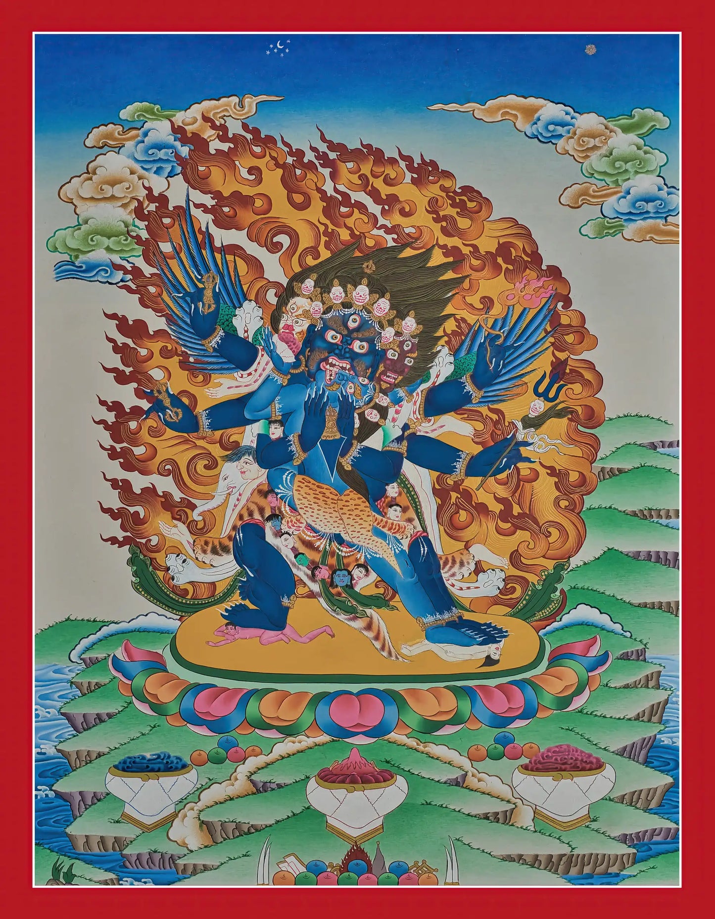 Vajrakilaya Thangka - (18" * 24")