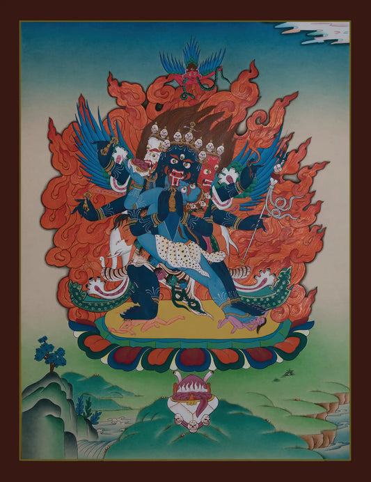 Vajrakilaya Thangka - (15" * 20")