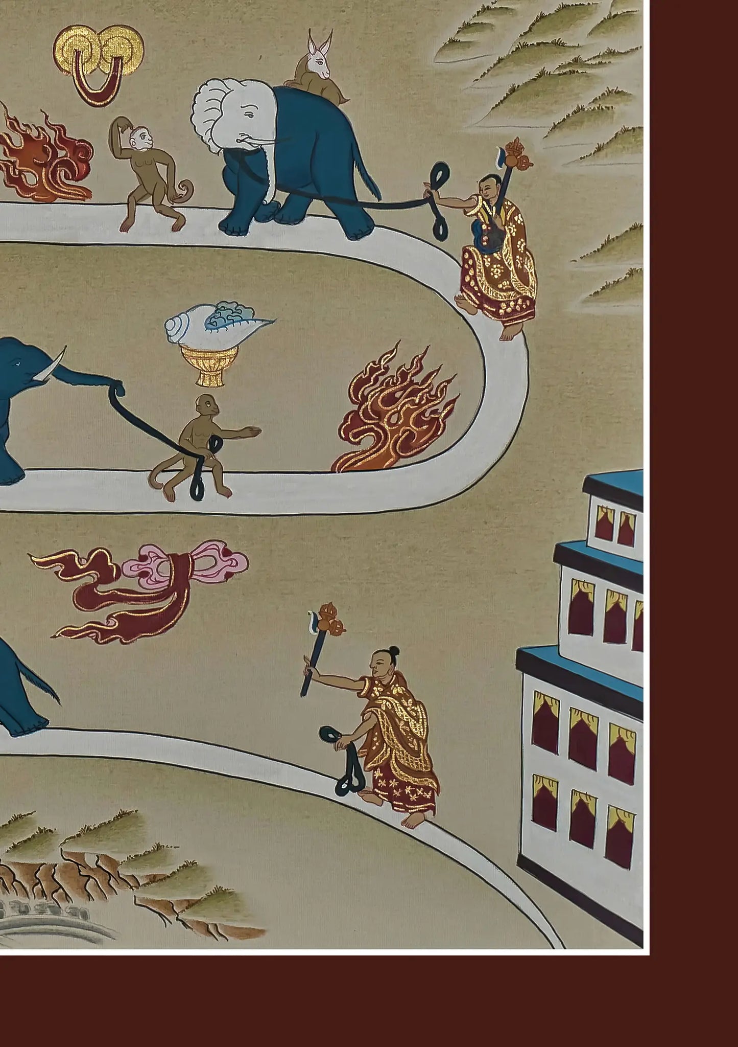 Path to Nirvana Thangka (Minimalstic)