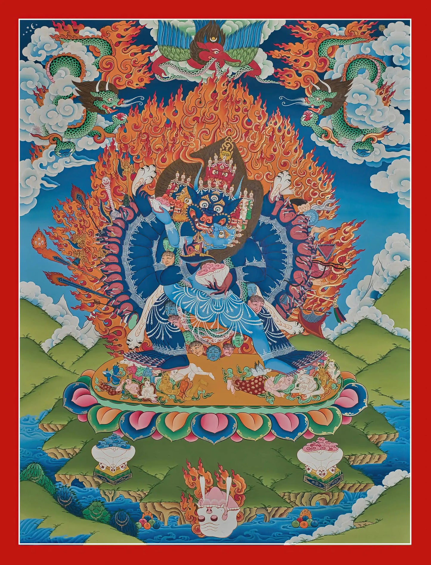 Yamantaka Thangka - (18" * 24")
