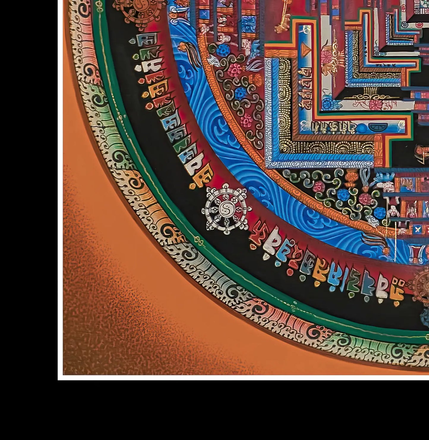 Kalachakra Mandala Thangka (In Brown)