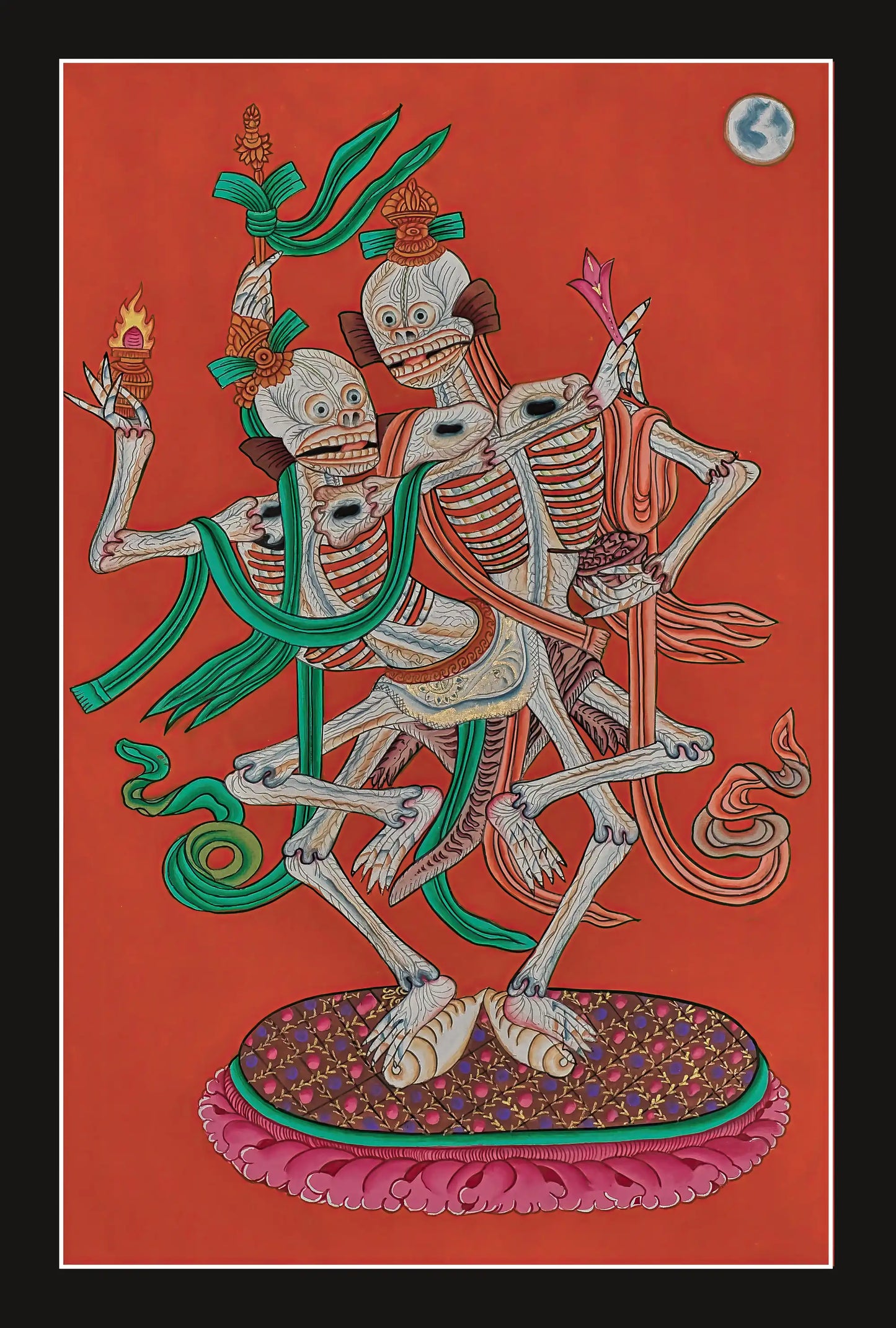 Citipati Thangka (Skeleton Dance)