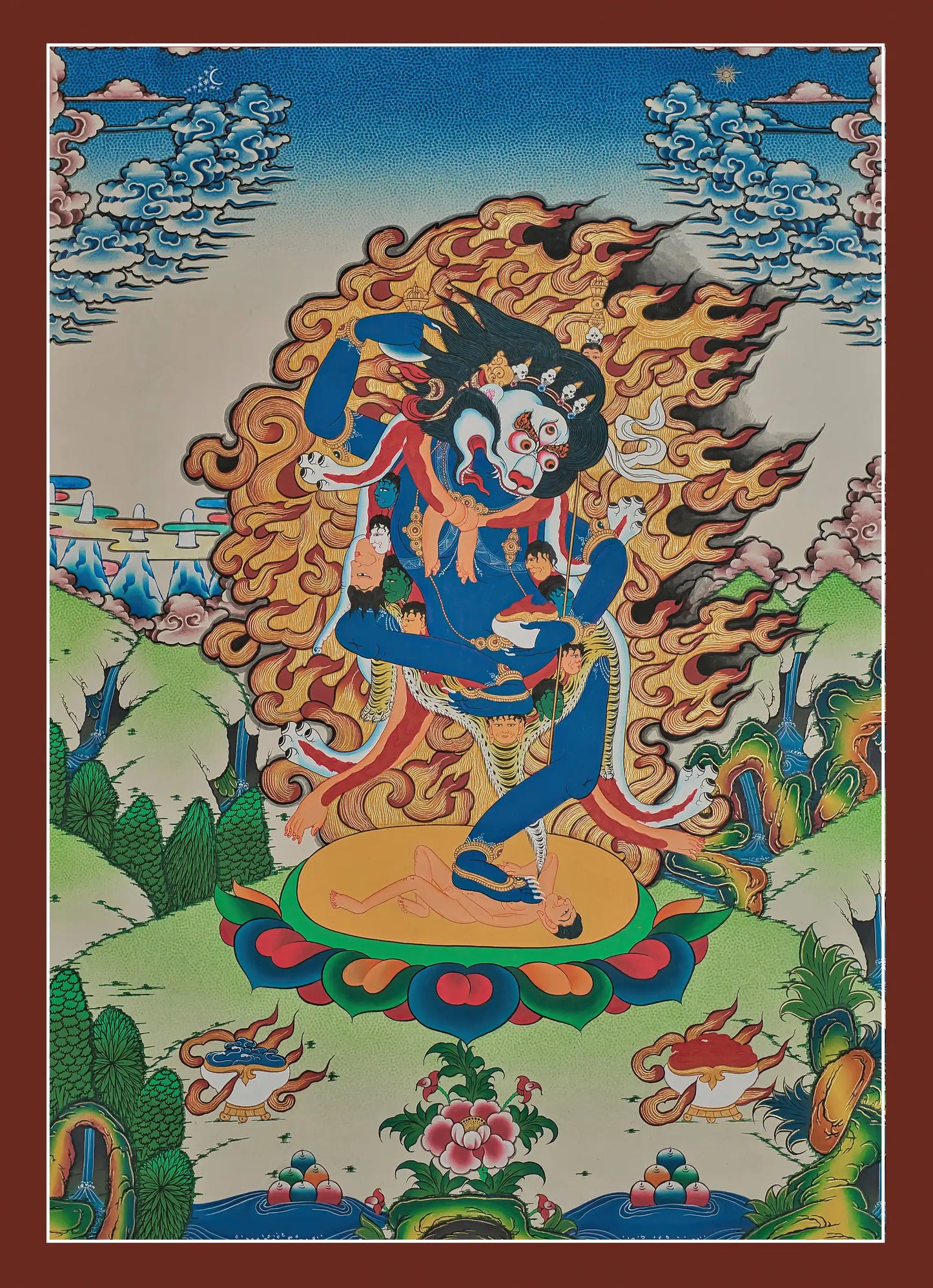 Simhavaktra Dakini Thangka (Sinhamukha)