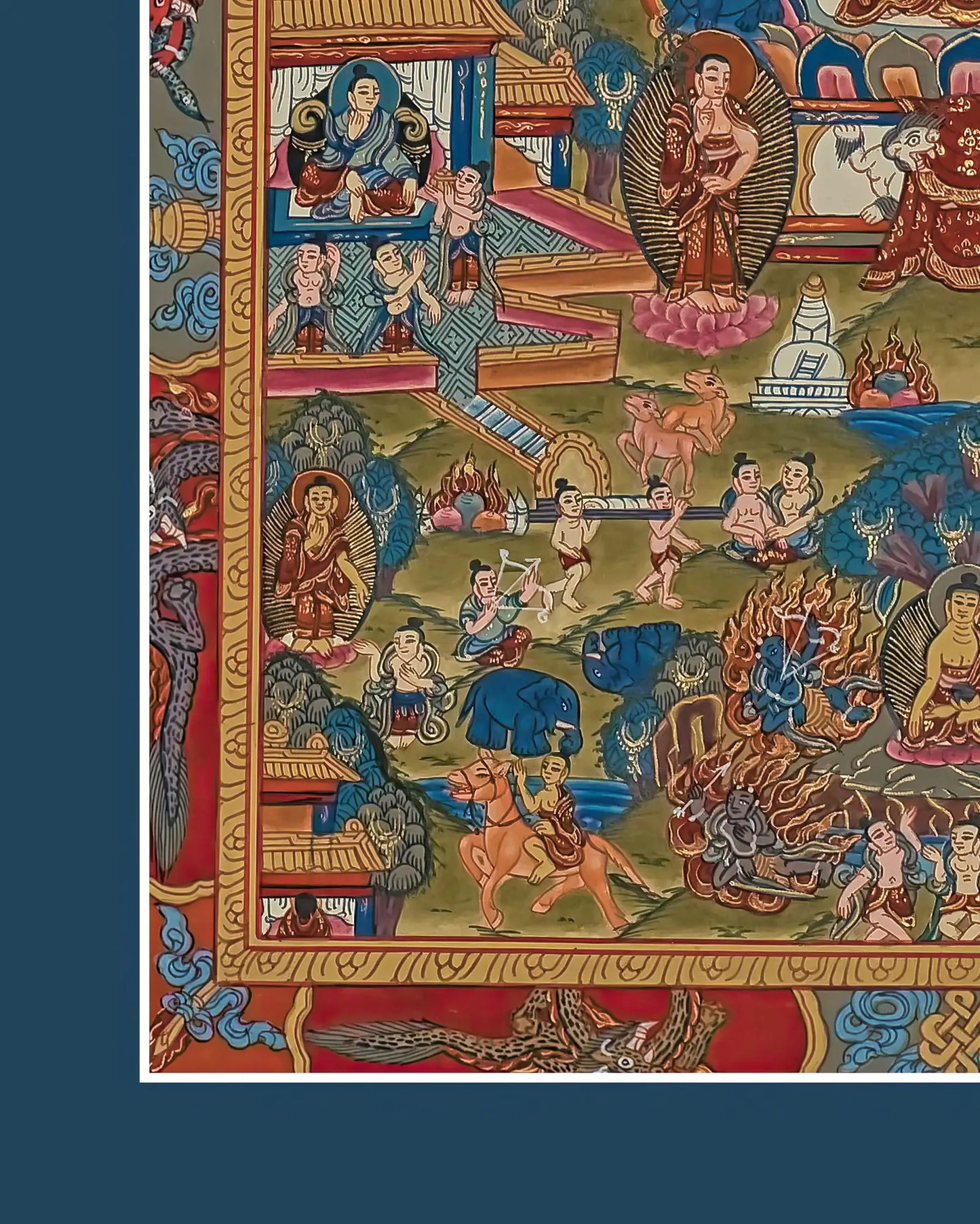 Buddha Life Cycle Thangka