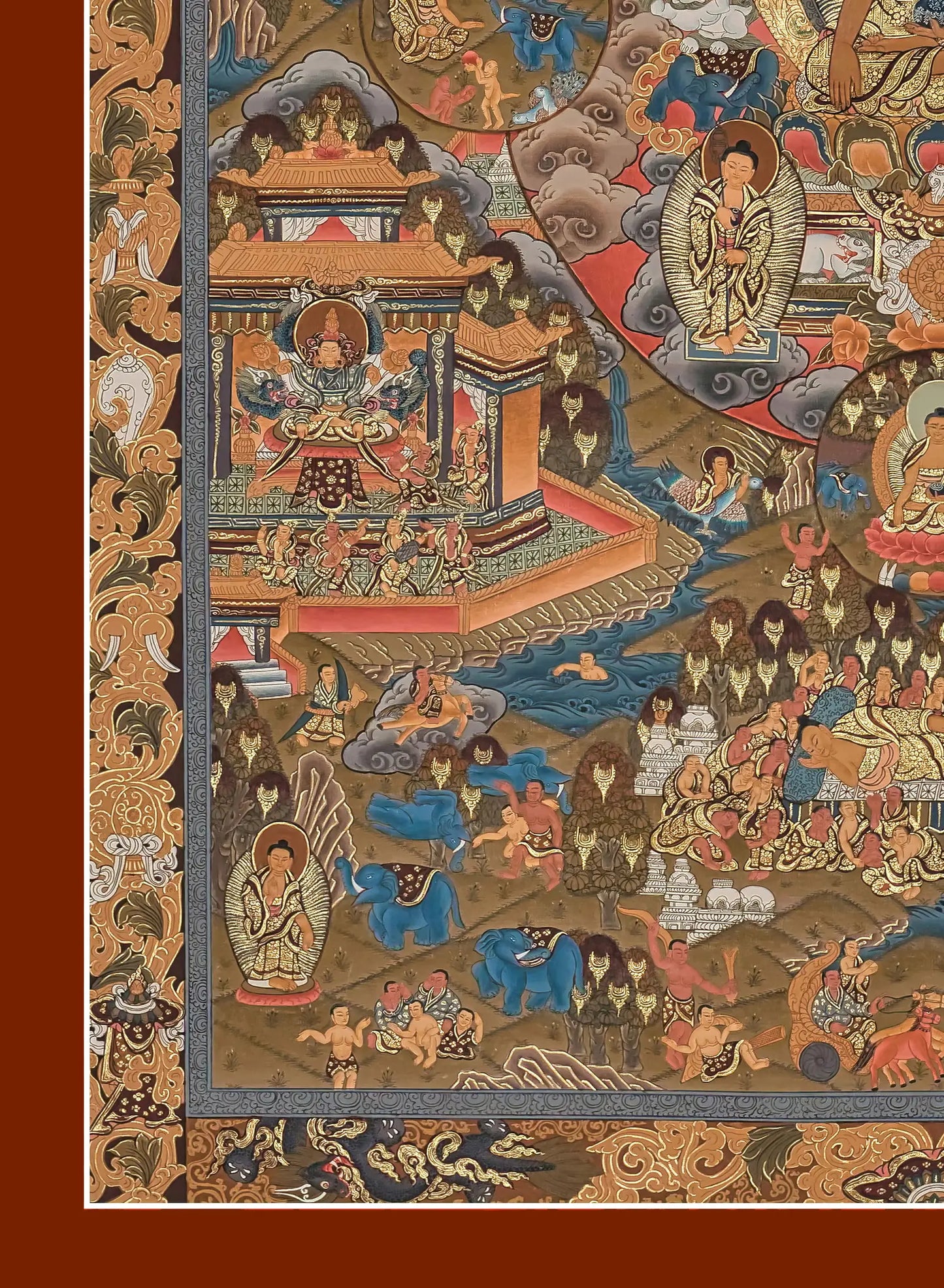 Buddha Life Story Thangka