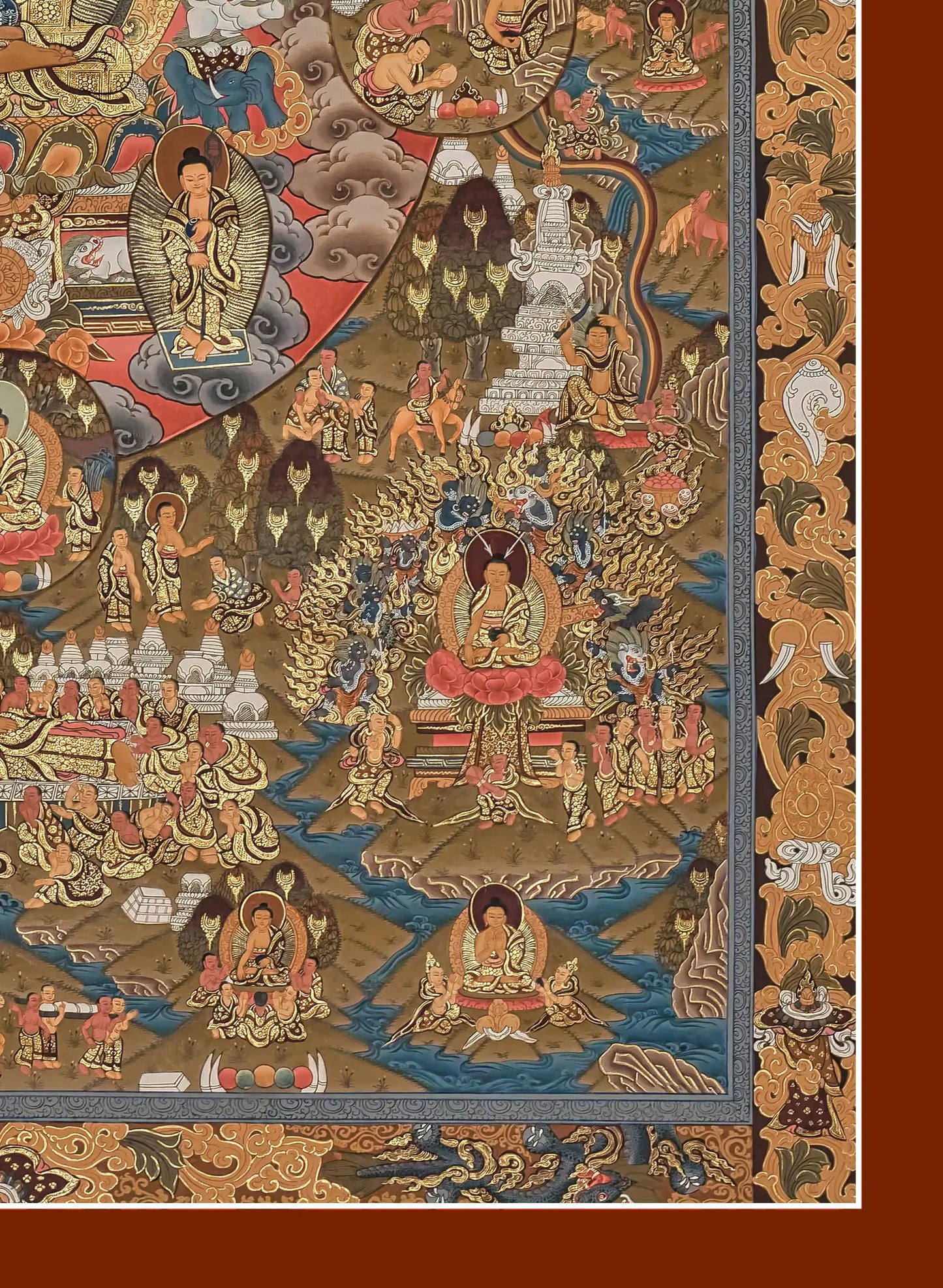 Buddha Life Story Thangka