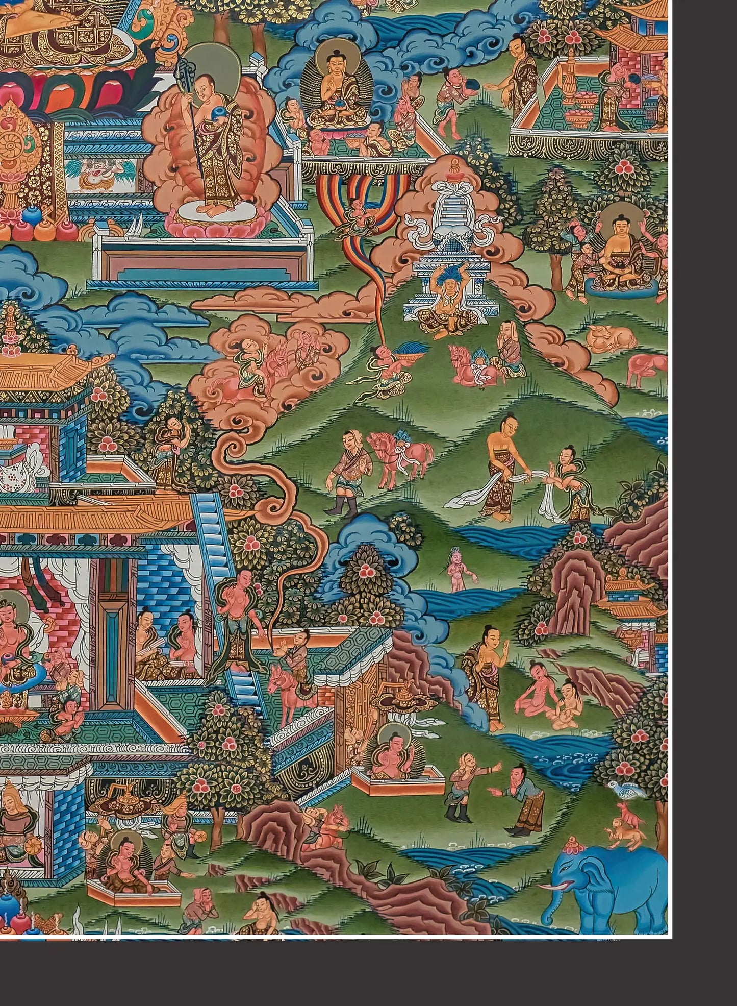 The Life of a Buddha Thanka Painting