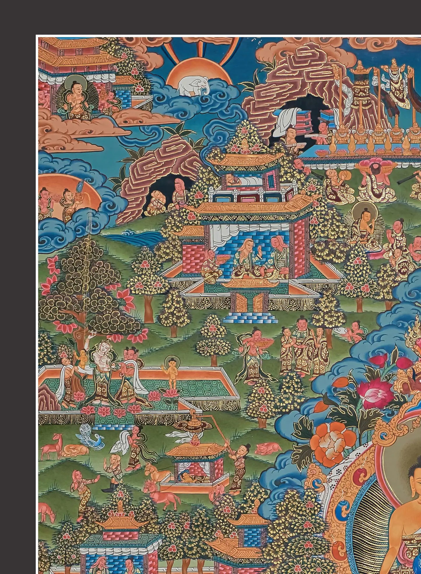 The Life of a Buddha Thanka Painting