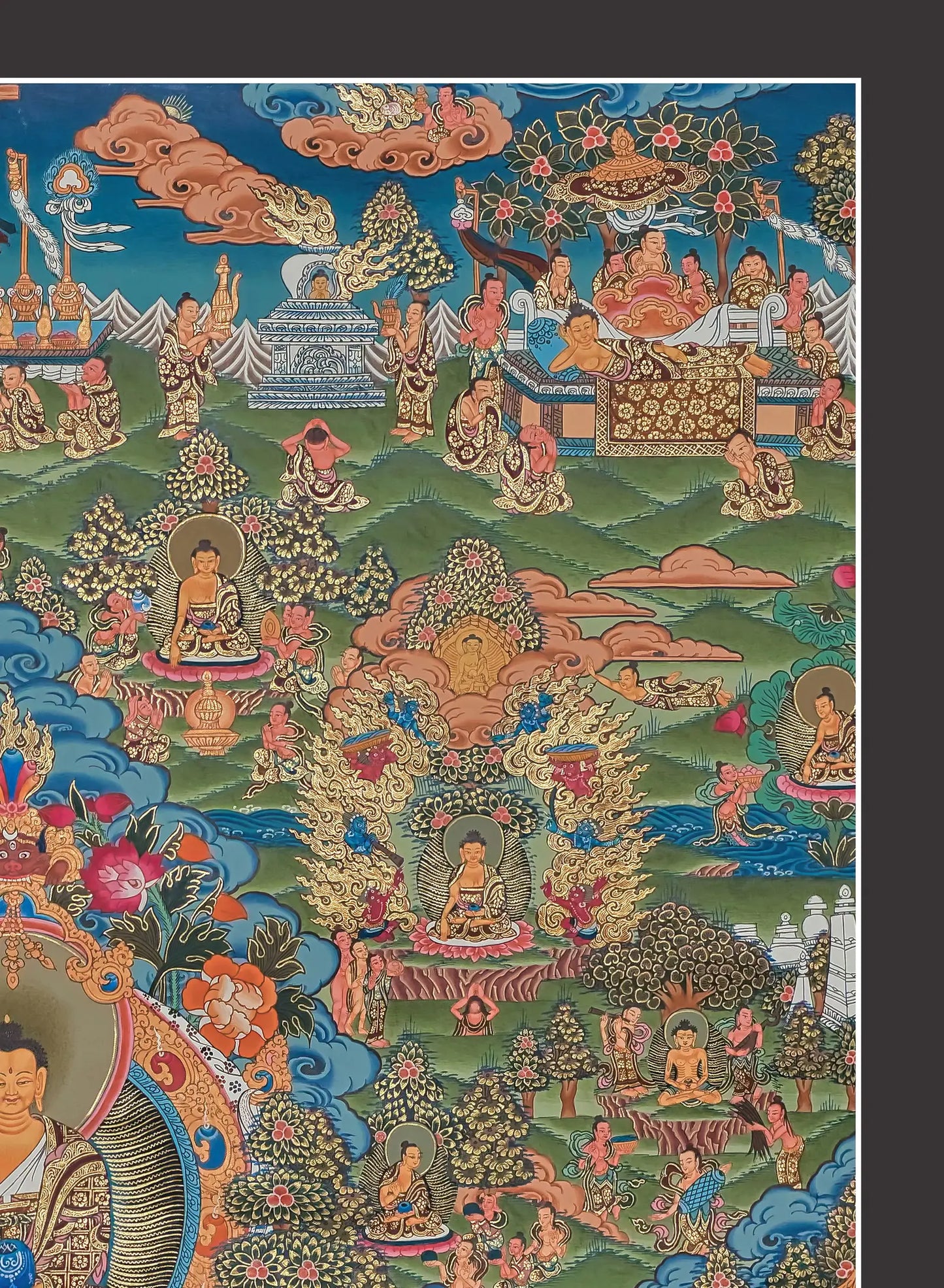 The Life of a Buddha Thanka Painting