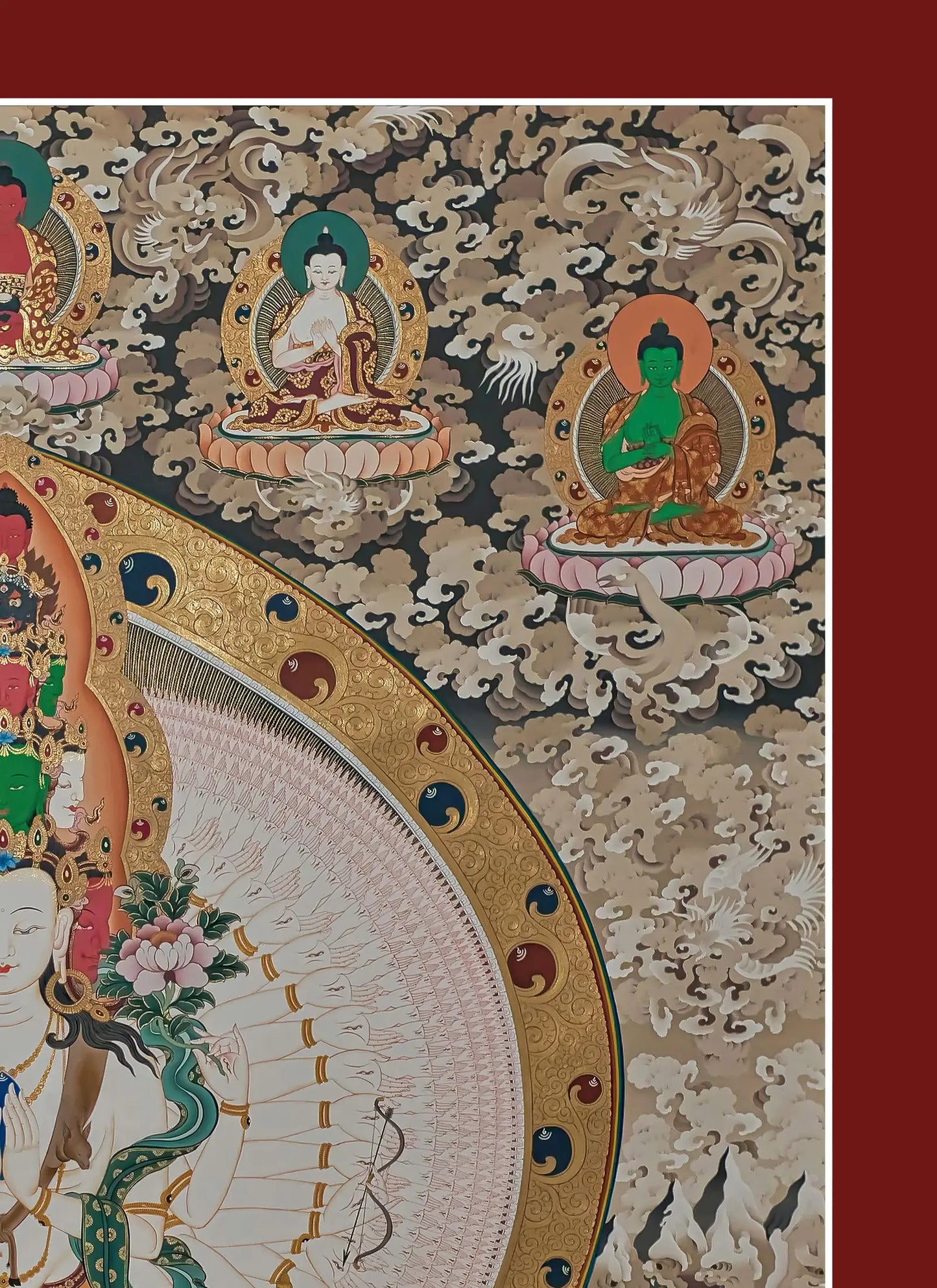 Avalokiteshvara Thangka | Five Dhyani Buddhas | Other Deities