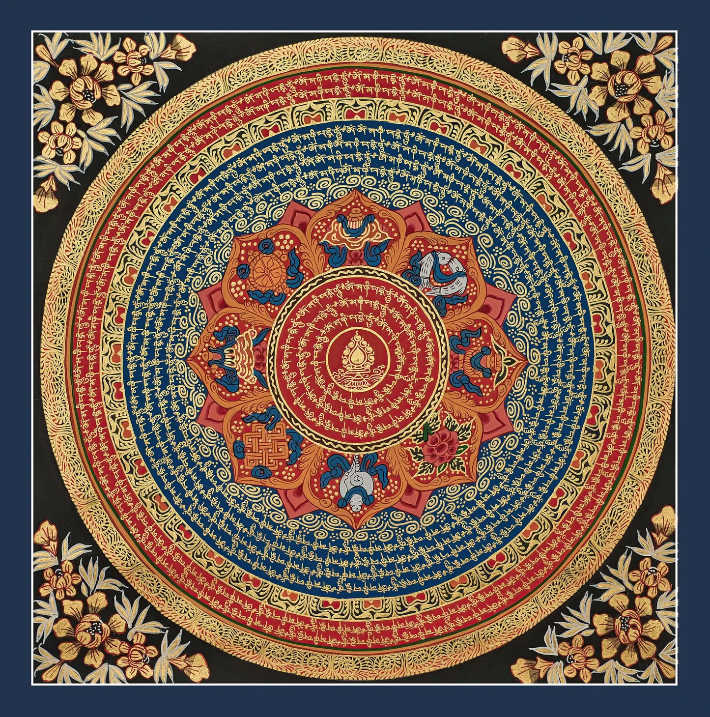 Mantra Mandala Thangka (19" * 19")