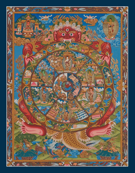 Wheel of Life Thangka - (18" * 24")