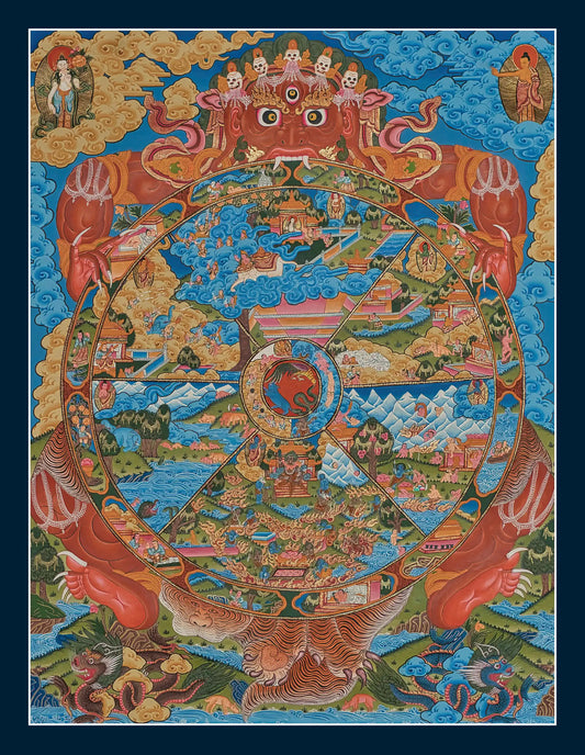 Wheel of Life Thangka - (18" * 24")