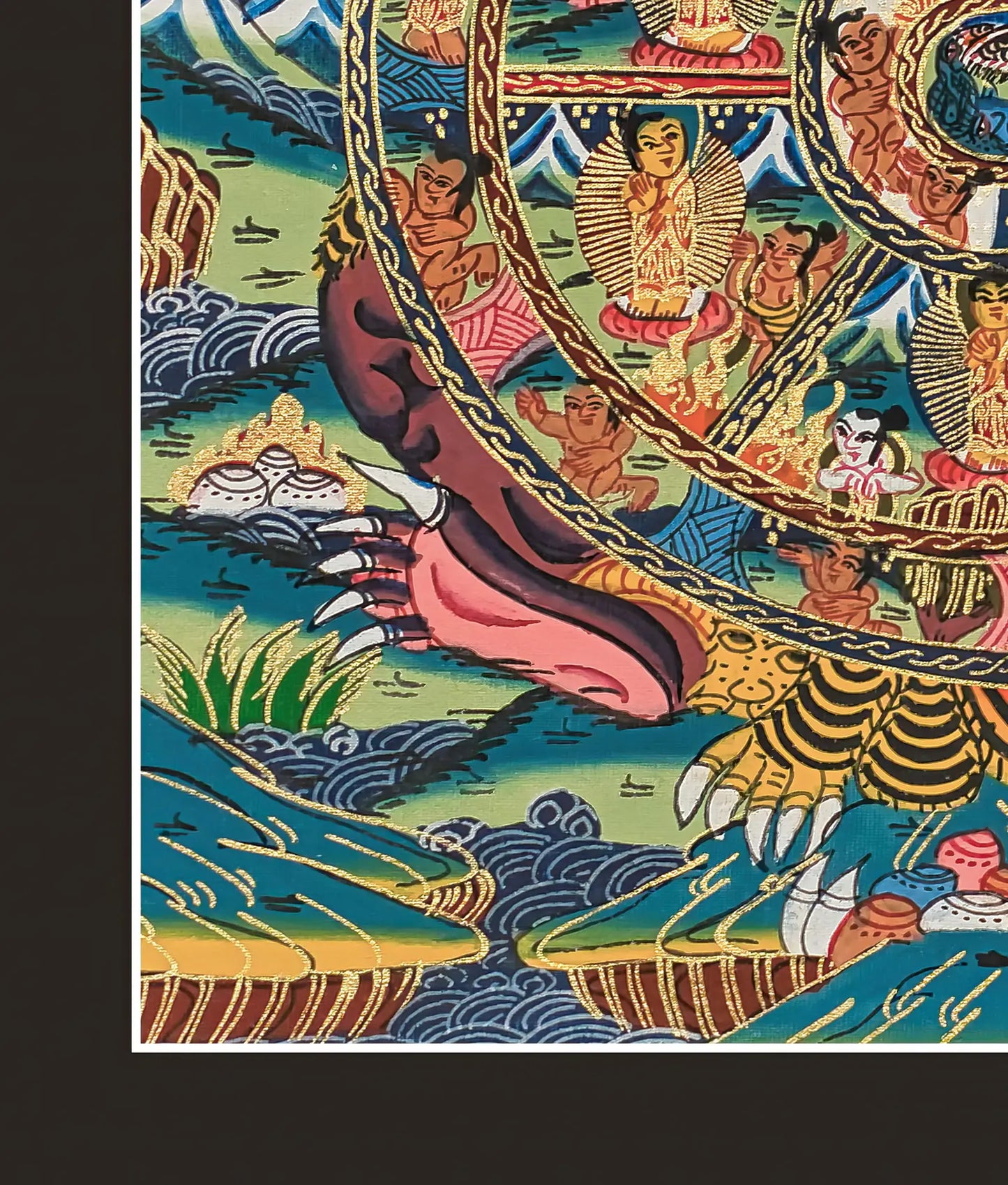 Wheel of Life Thangka - (7" * 9")