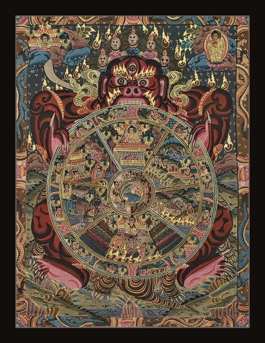 Wheel Of Life Thangka - (11" * 14")