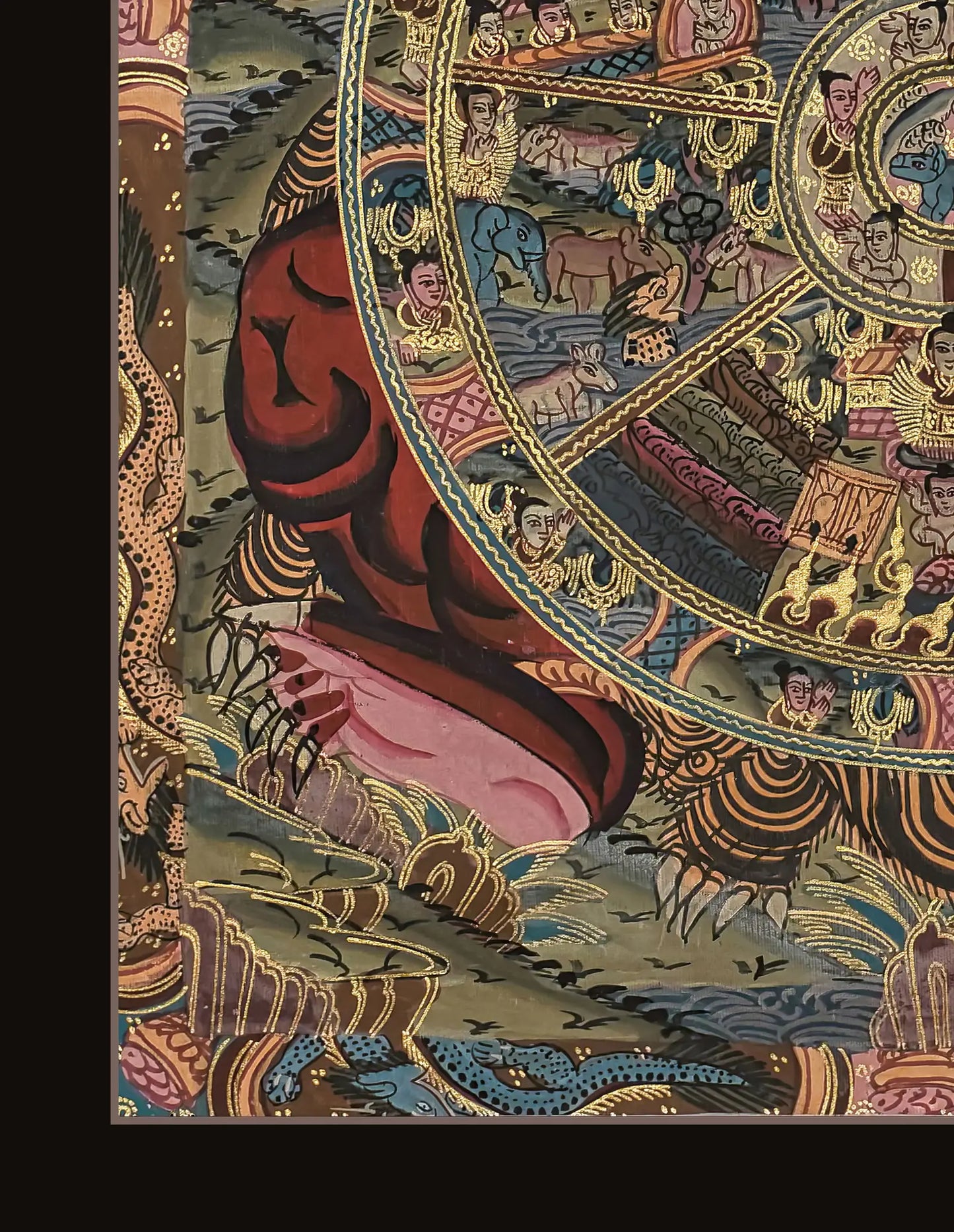 Wheel Of Life Thangka - (11" * 14")