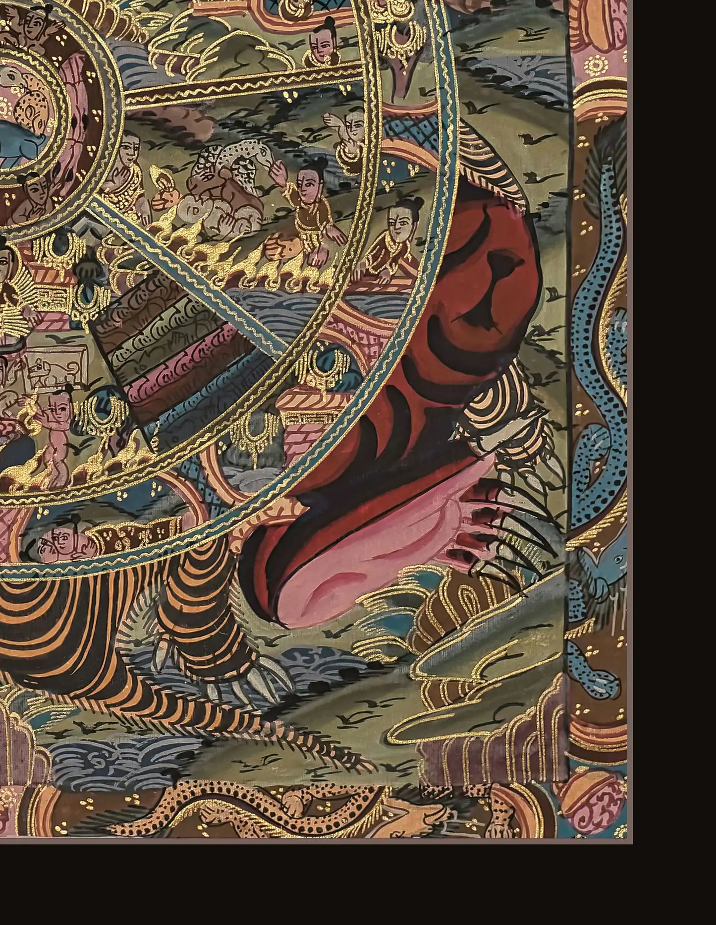Wheel Of Life Thangka - (11" * 14")