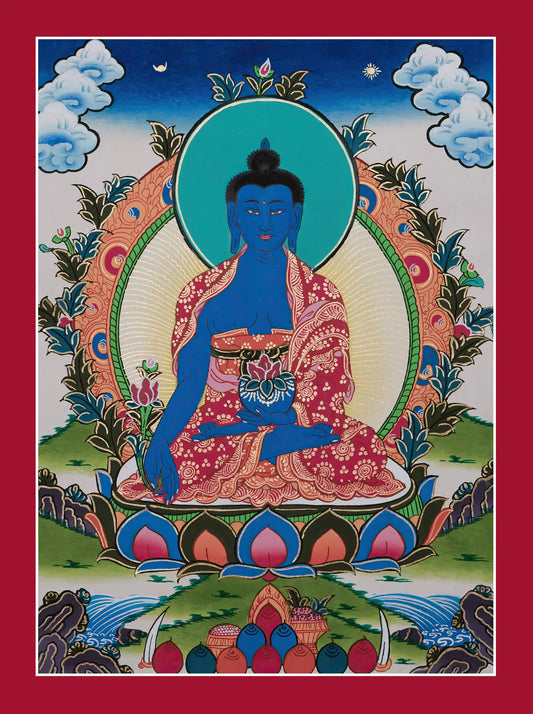 Bhaisajyaguru/Medicine Buddha Thangka