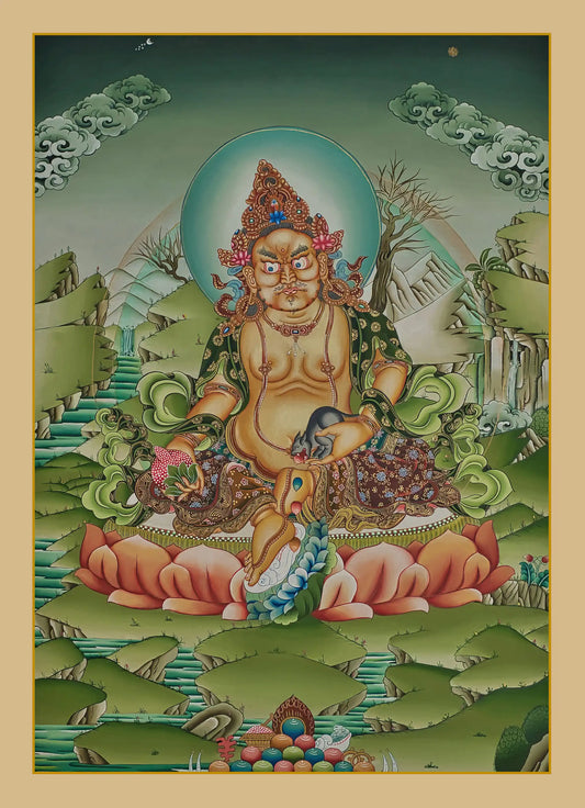 Dzambhala Thangka - (18" * 24")
