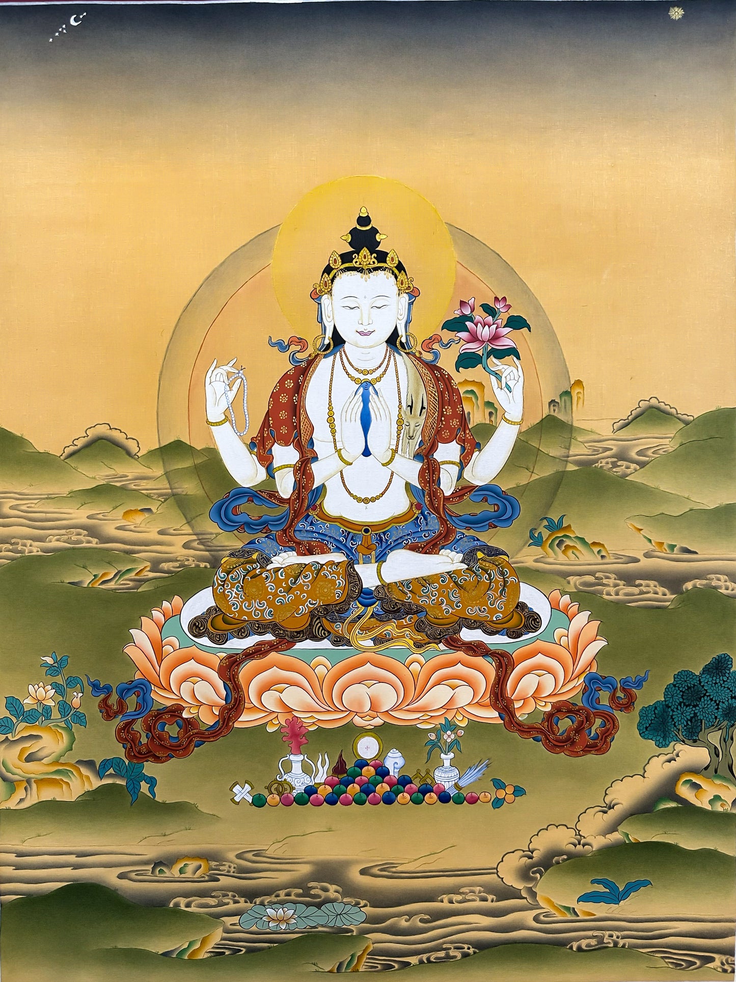 Chengresi Thangka | Hand-Painted Tibetan Art