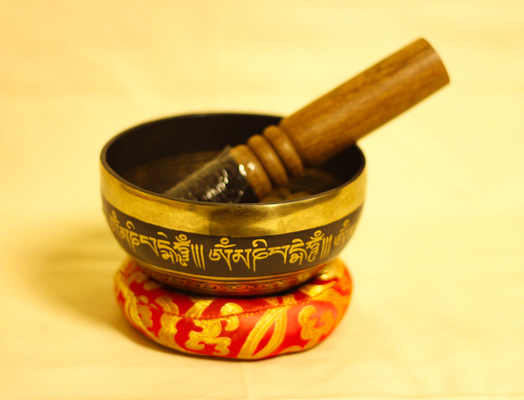 Om Engraved Singing Bowl