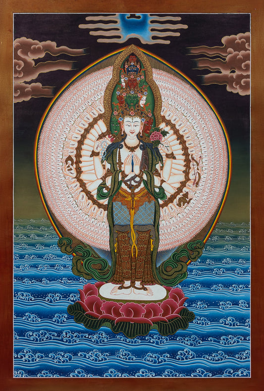 Hand Painted Avalokiteshvara Thangka Painting