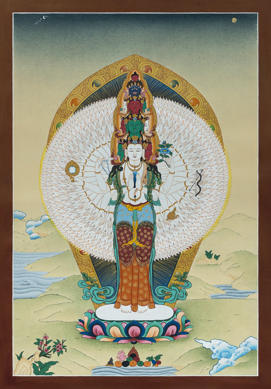 Hand Painted Avalokiteshvara Thangka Painting