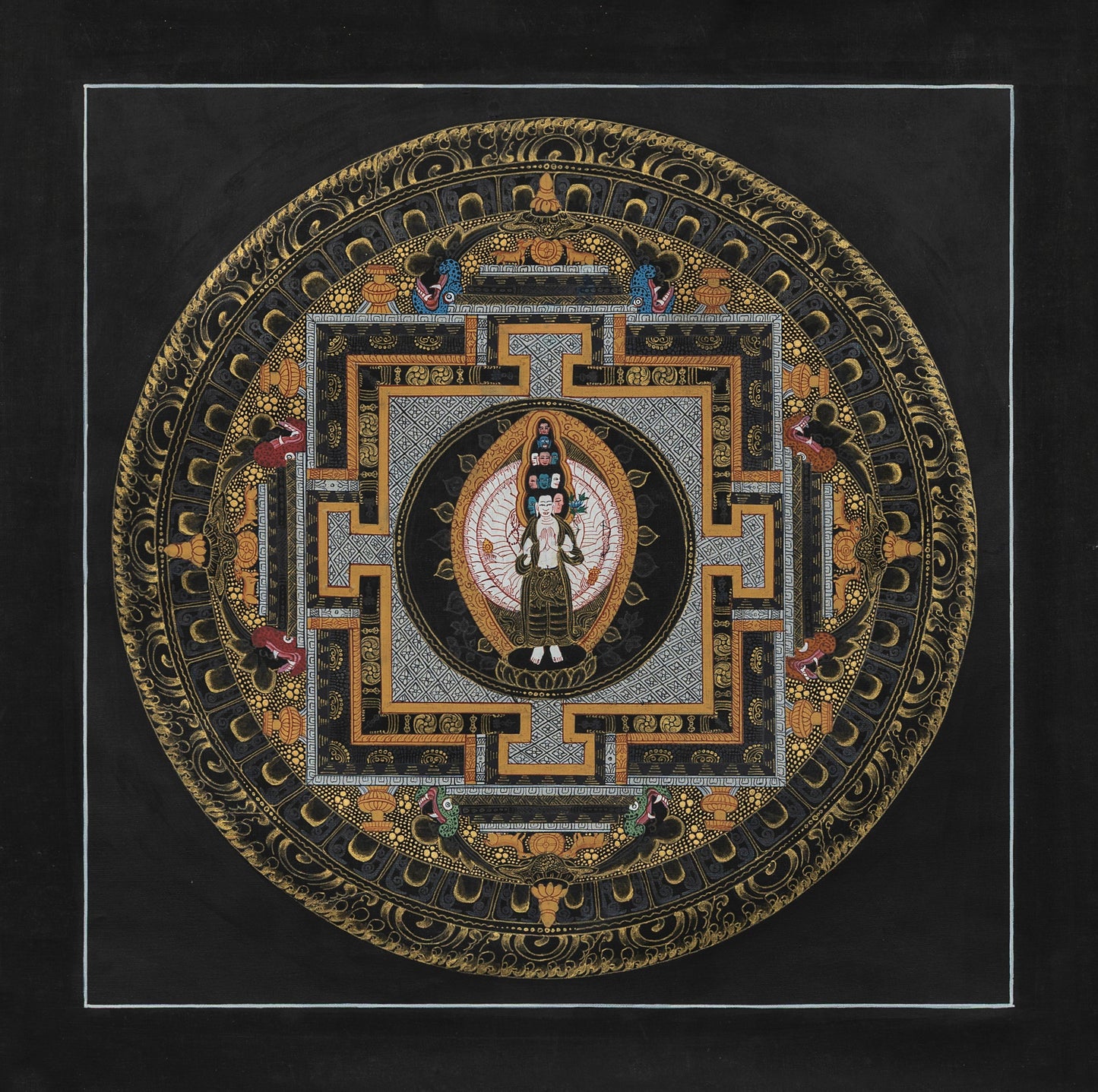 Avalokiteshvara Mandala Thangka Painting