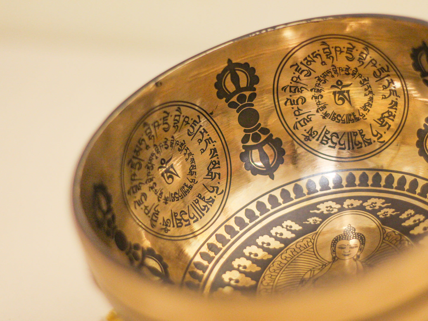 Buddha Engraved Tibetan Singing Bowl