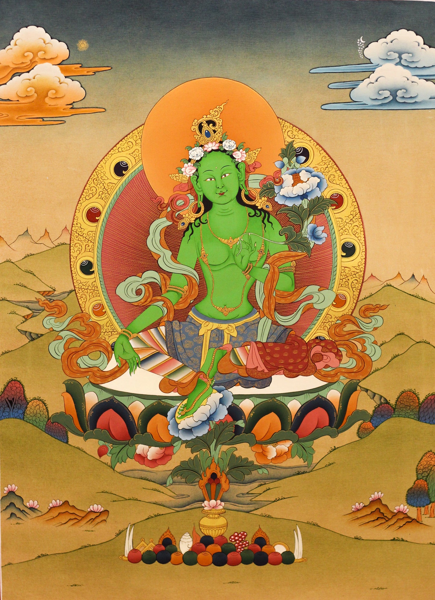 Green Tara Thangka