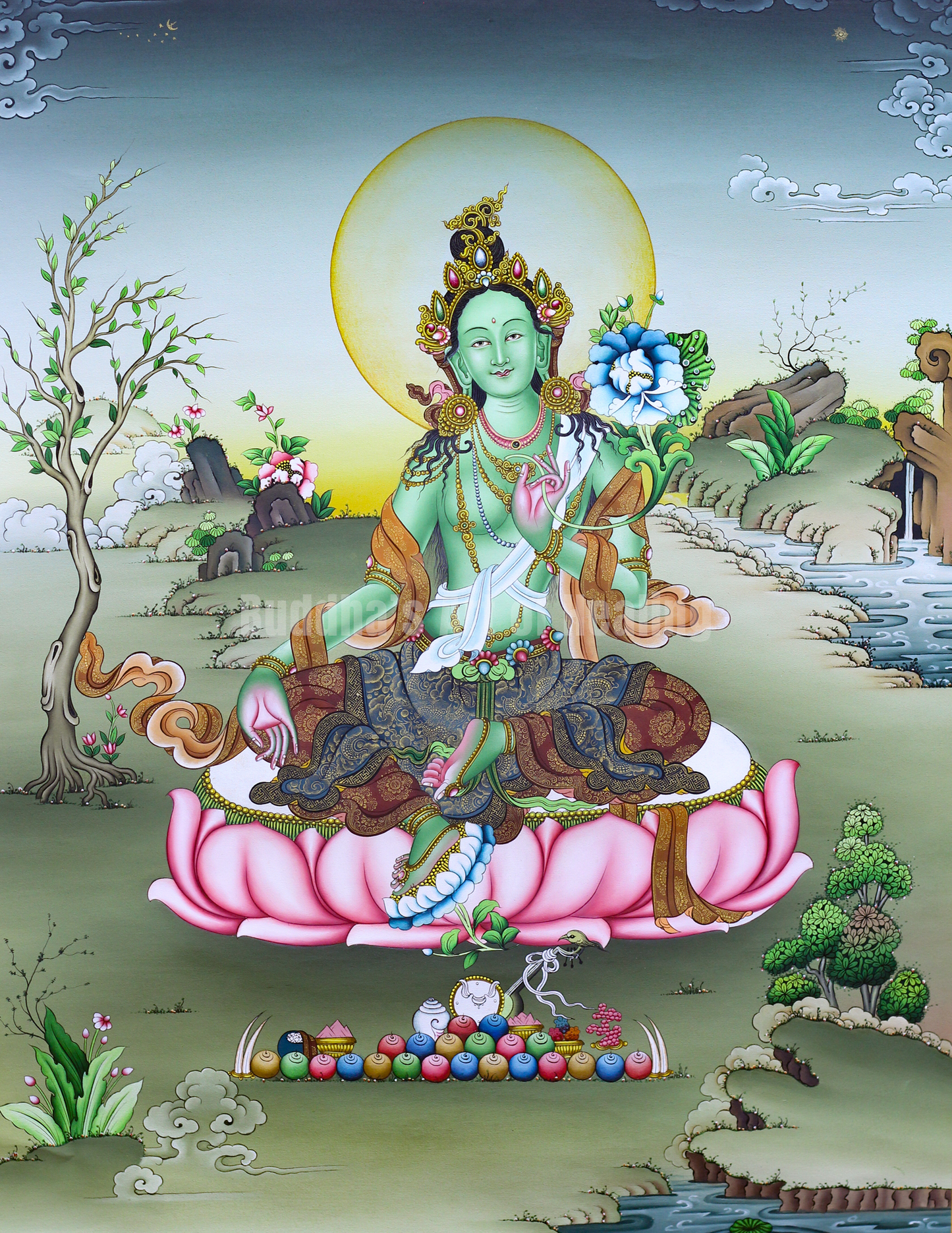Green Tara Thangka