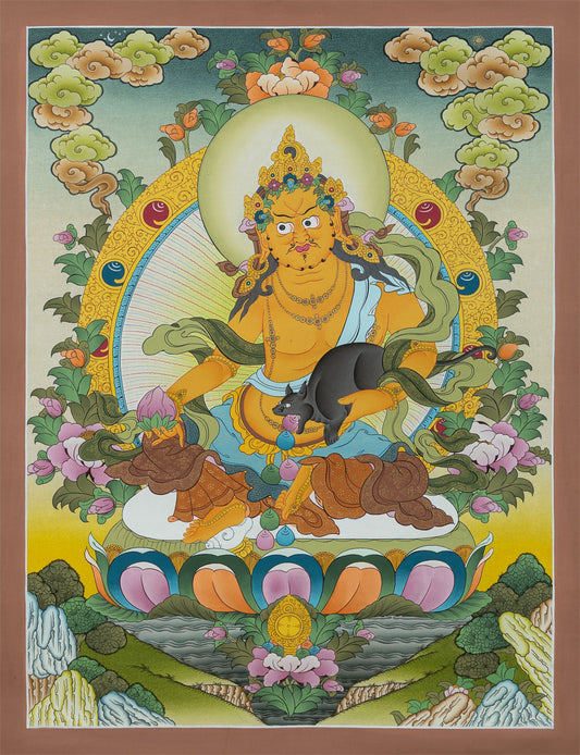 Hand Painted Jambhala Thangka Painting