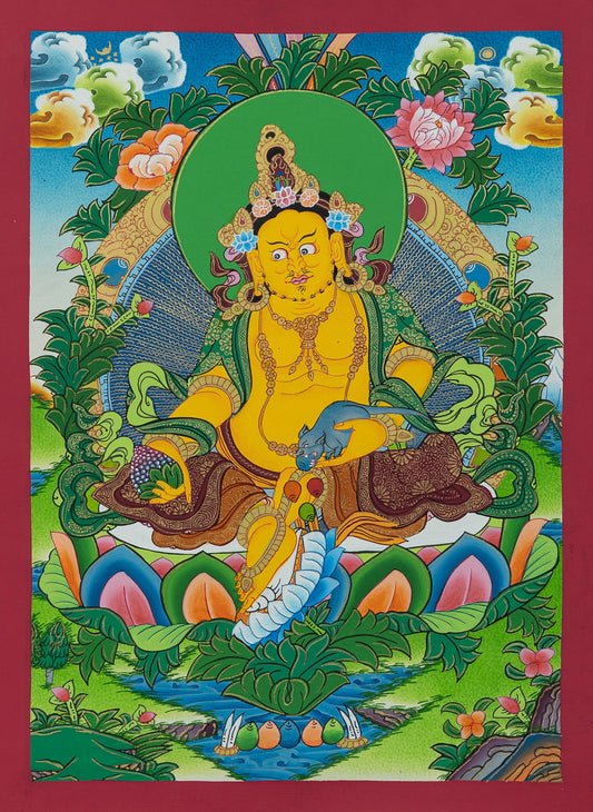 Hand Painted Jambhala Thangka Painting