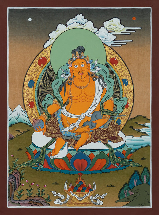 Hand Painted Jambhala Thangka Painting